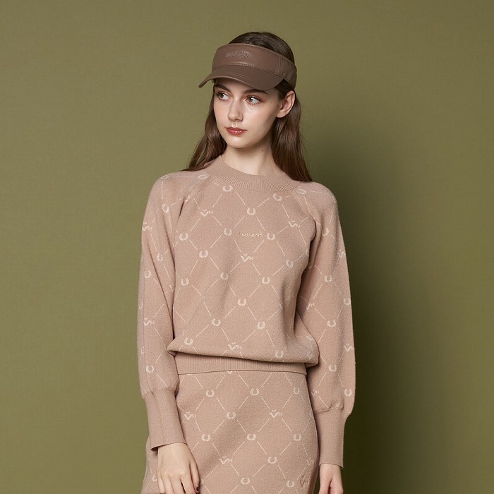 女士-馬蹄鐵提花長袖針織衫