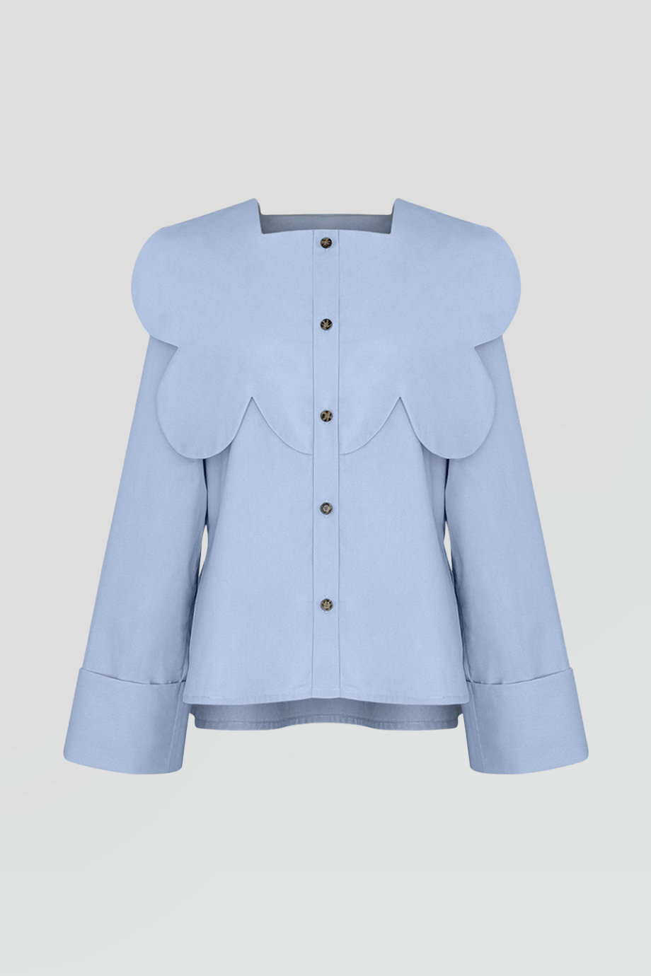 PEGGY HARTANTO｜SCALES 方領立體花瓣領片襯衫