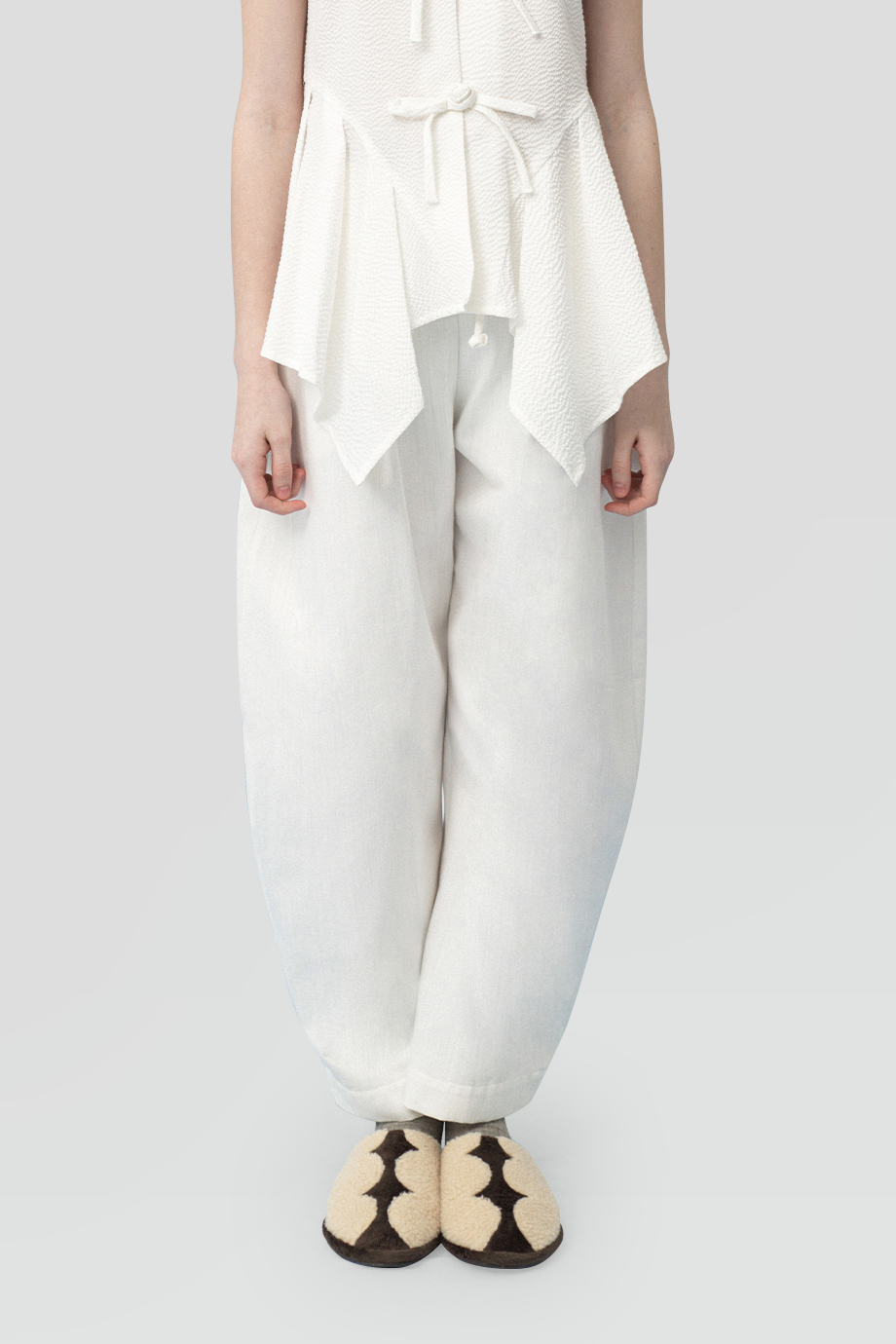 PEGGY HARTANTO｜STERNUM 高腰綁結裝飾繭型寬褲