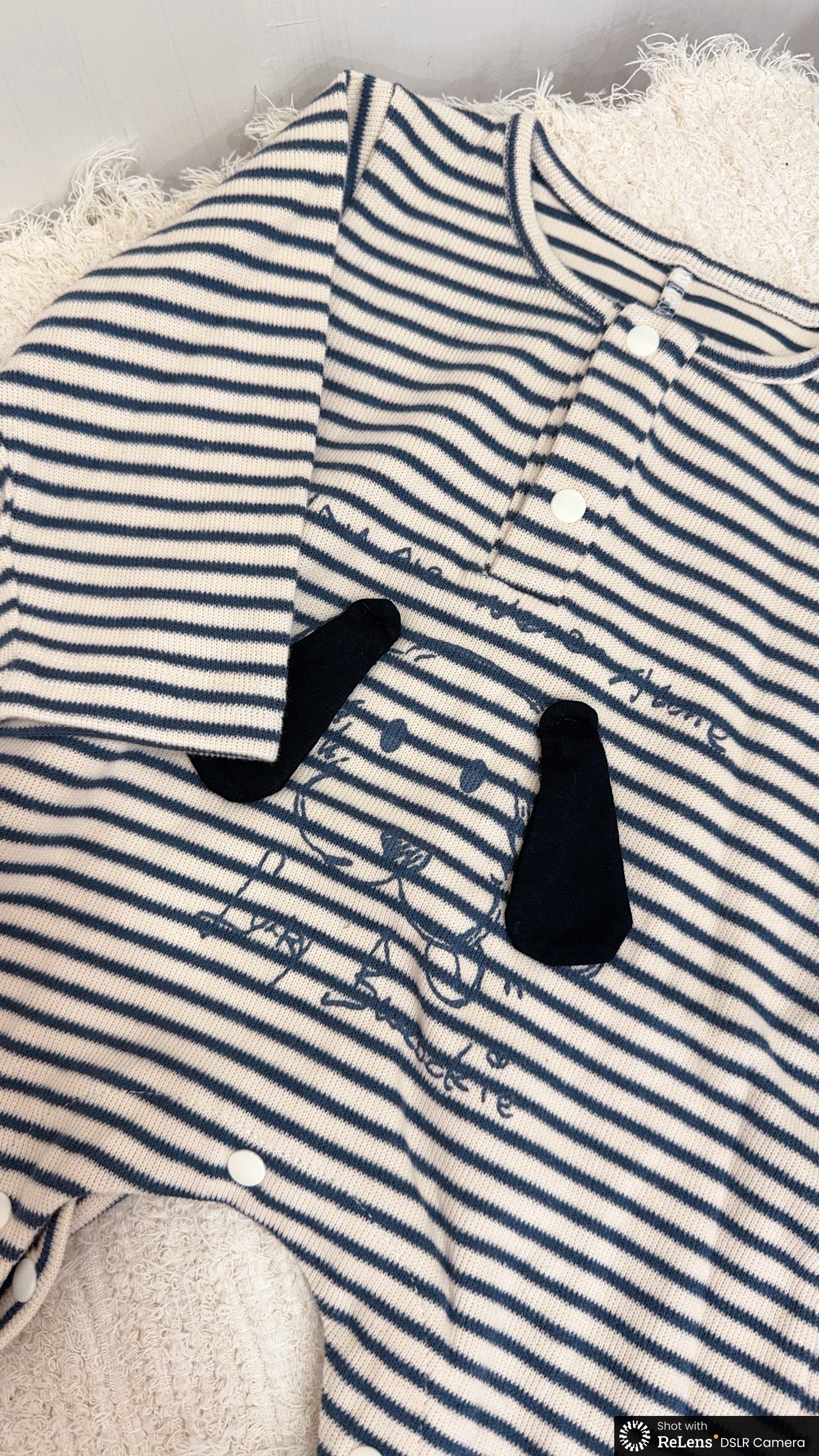 88052立體耳朵條紋狗狗連身衣c105