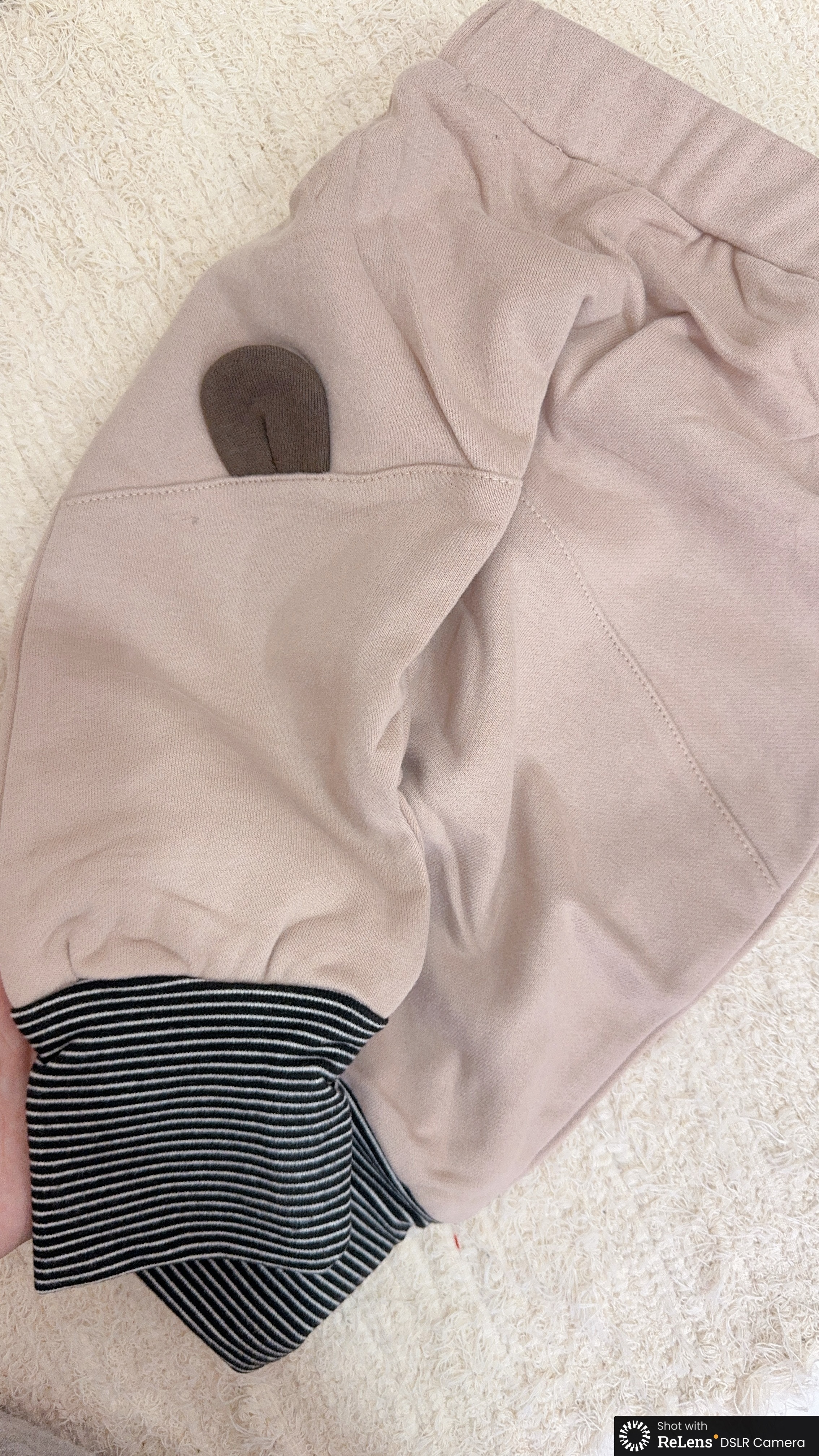 WZ35117小耳朵條紋褲口屁屁褲c107