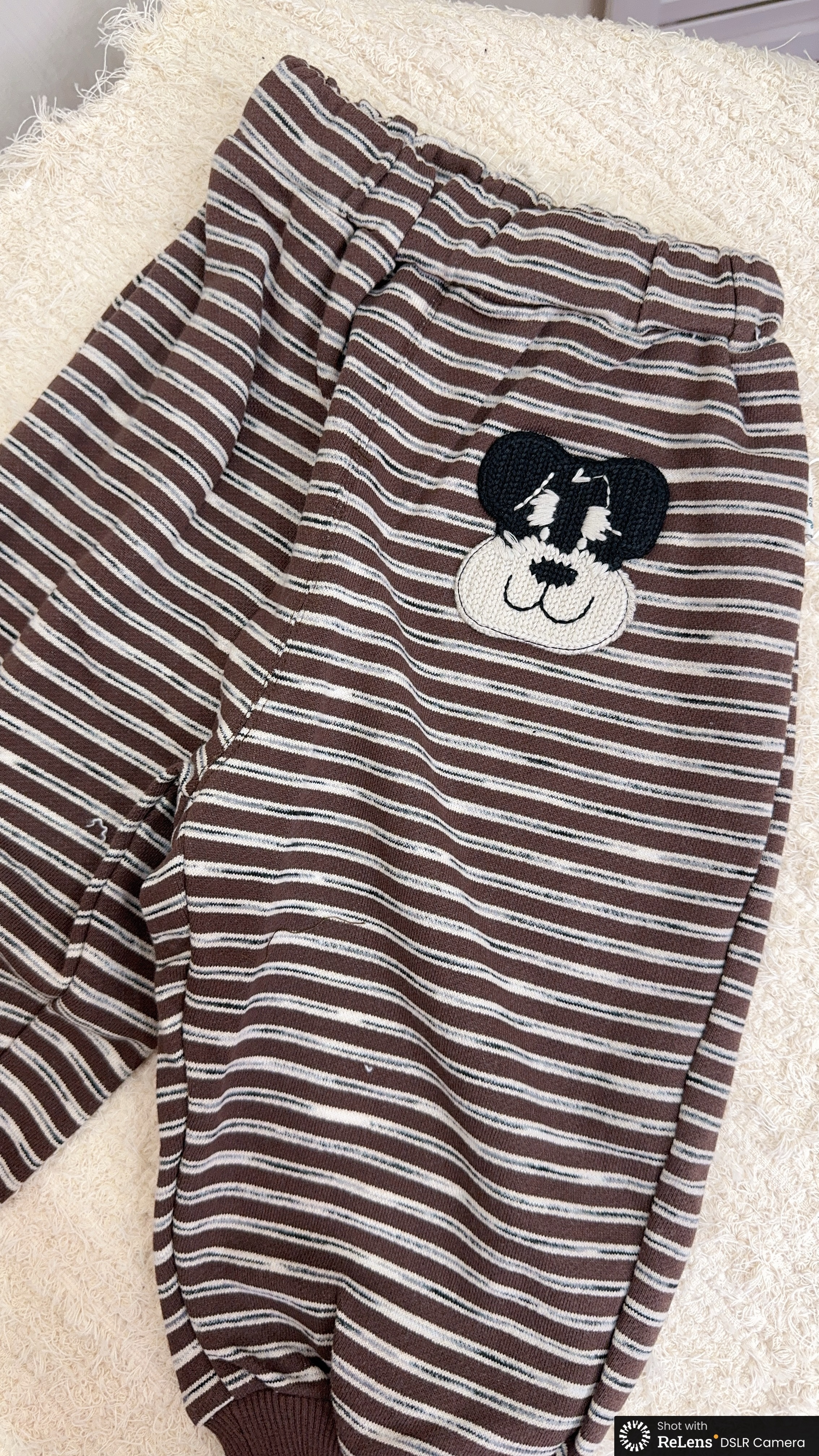 YZ35155小狗條紋褲c108