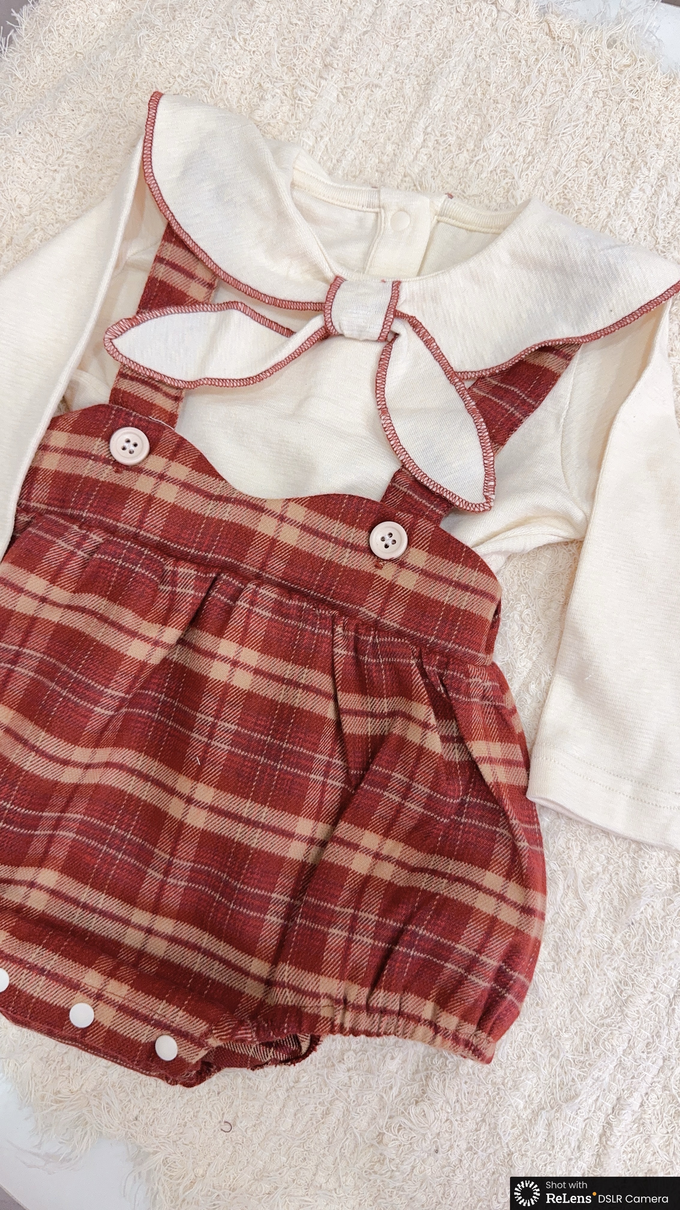 H3750學院風格子包屁衣c111