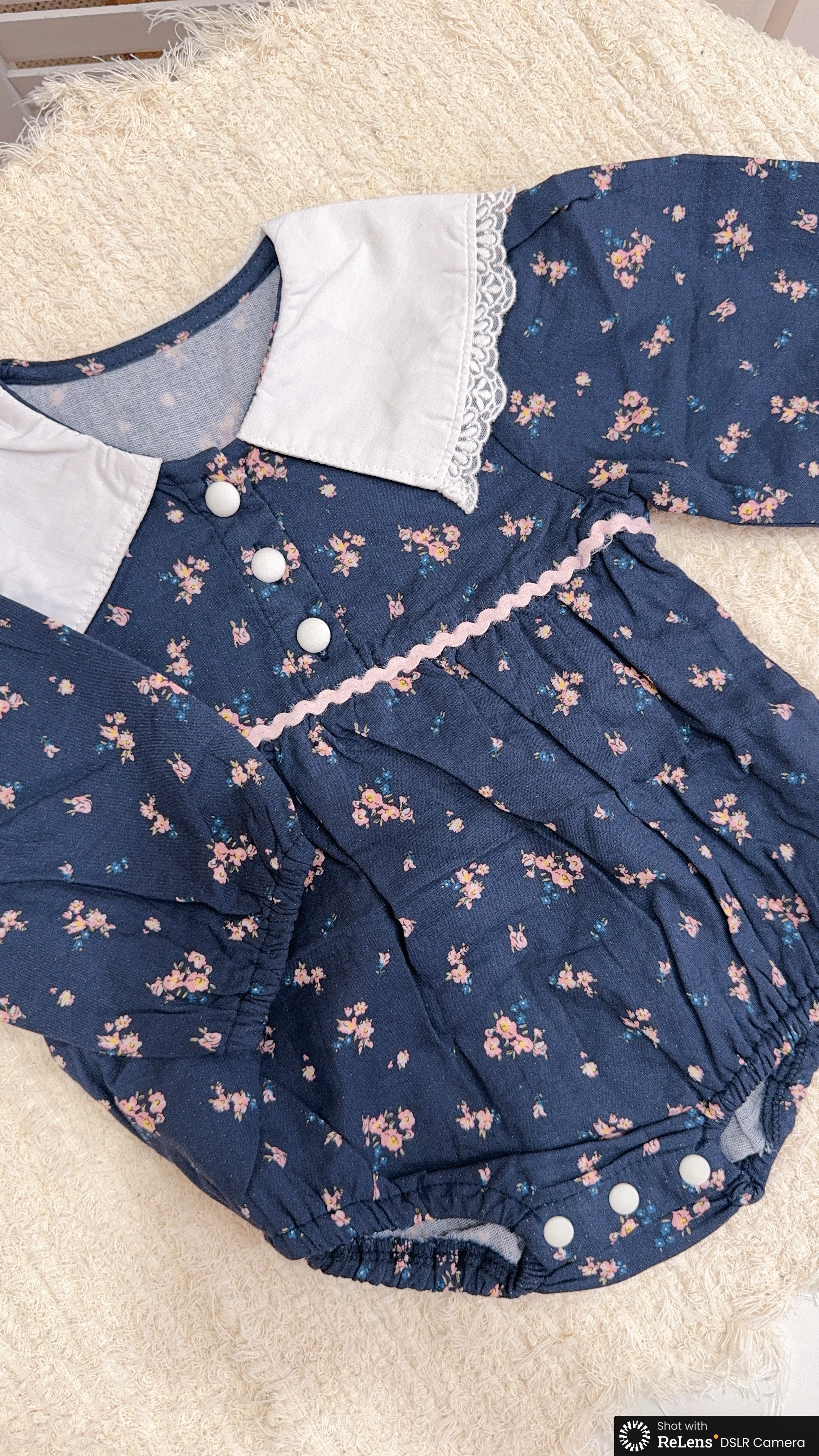 AN25Q8089-1大翻領碎花包屁衣c113