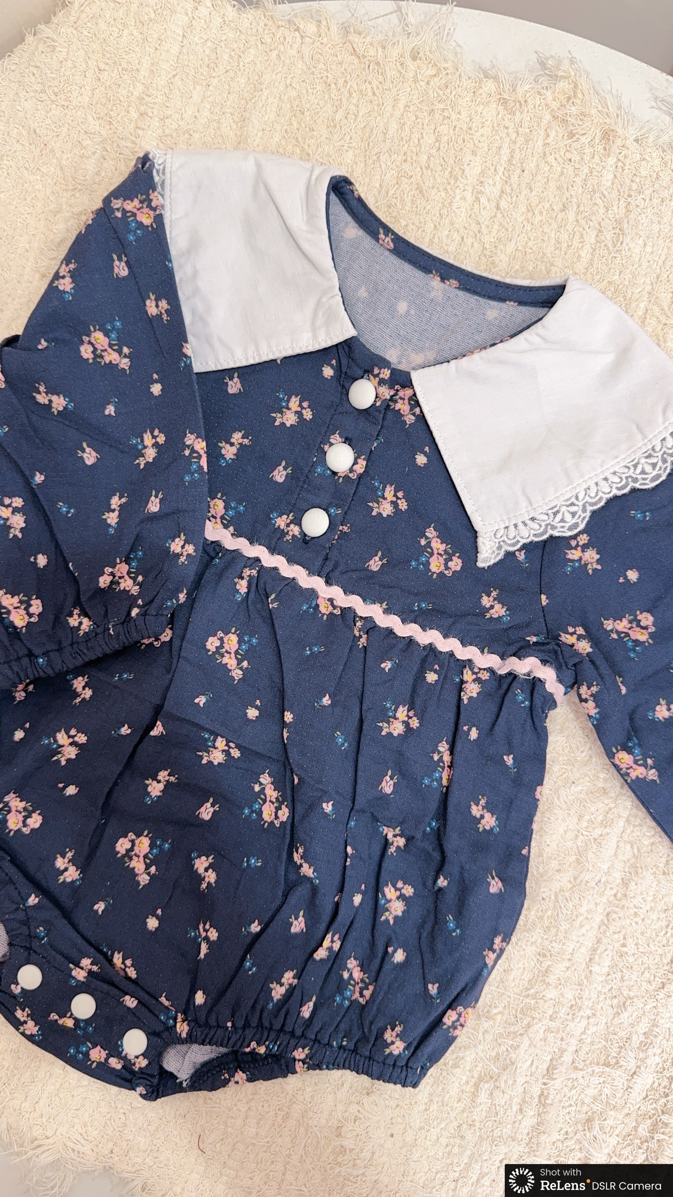 AN25Q8089-1大翻領碎花包屁衣c113