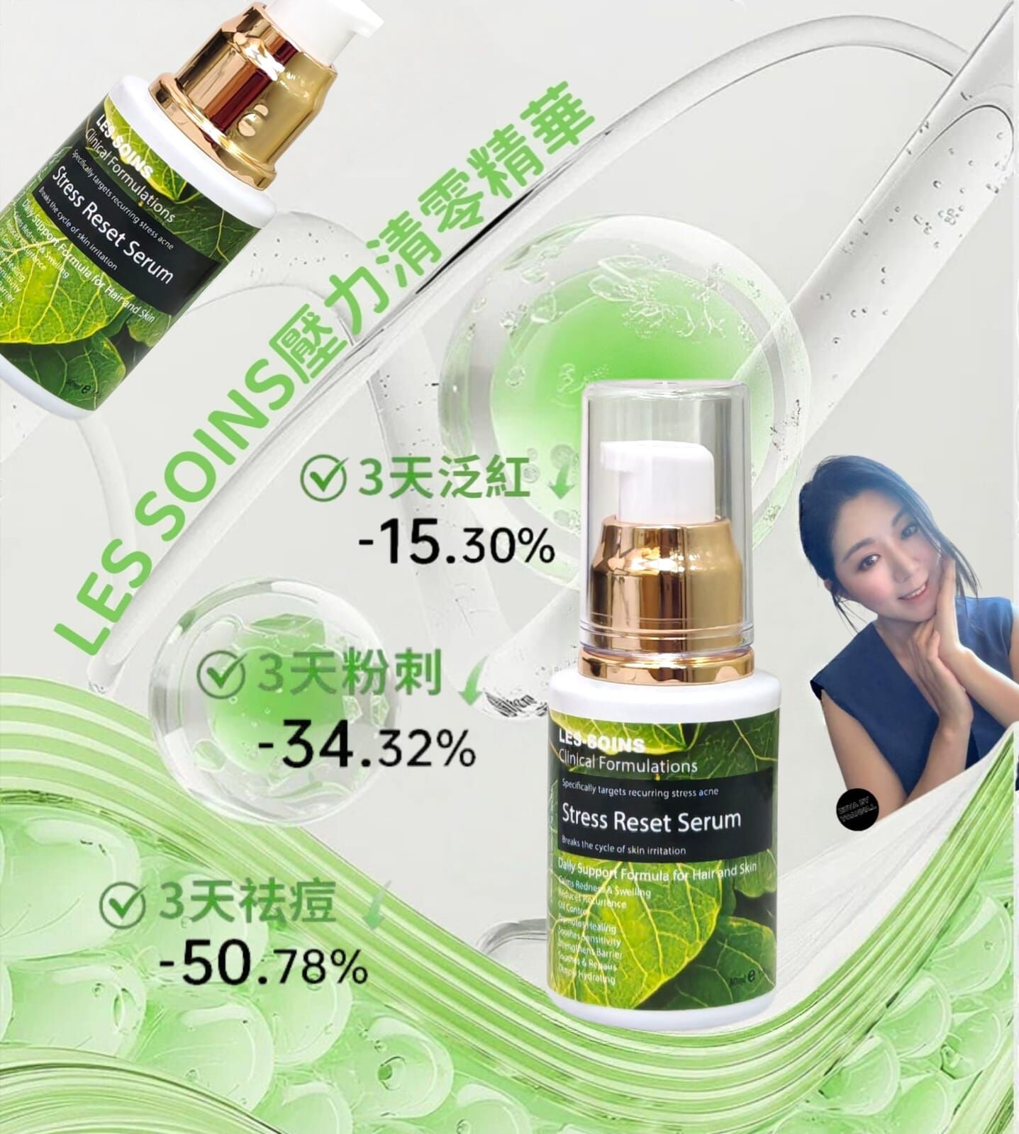 (石頭瘡斷尾 )LES SOINS壓力清零精華Z364 | Stress Reset Serum30ml