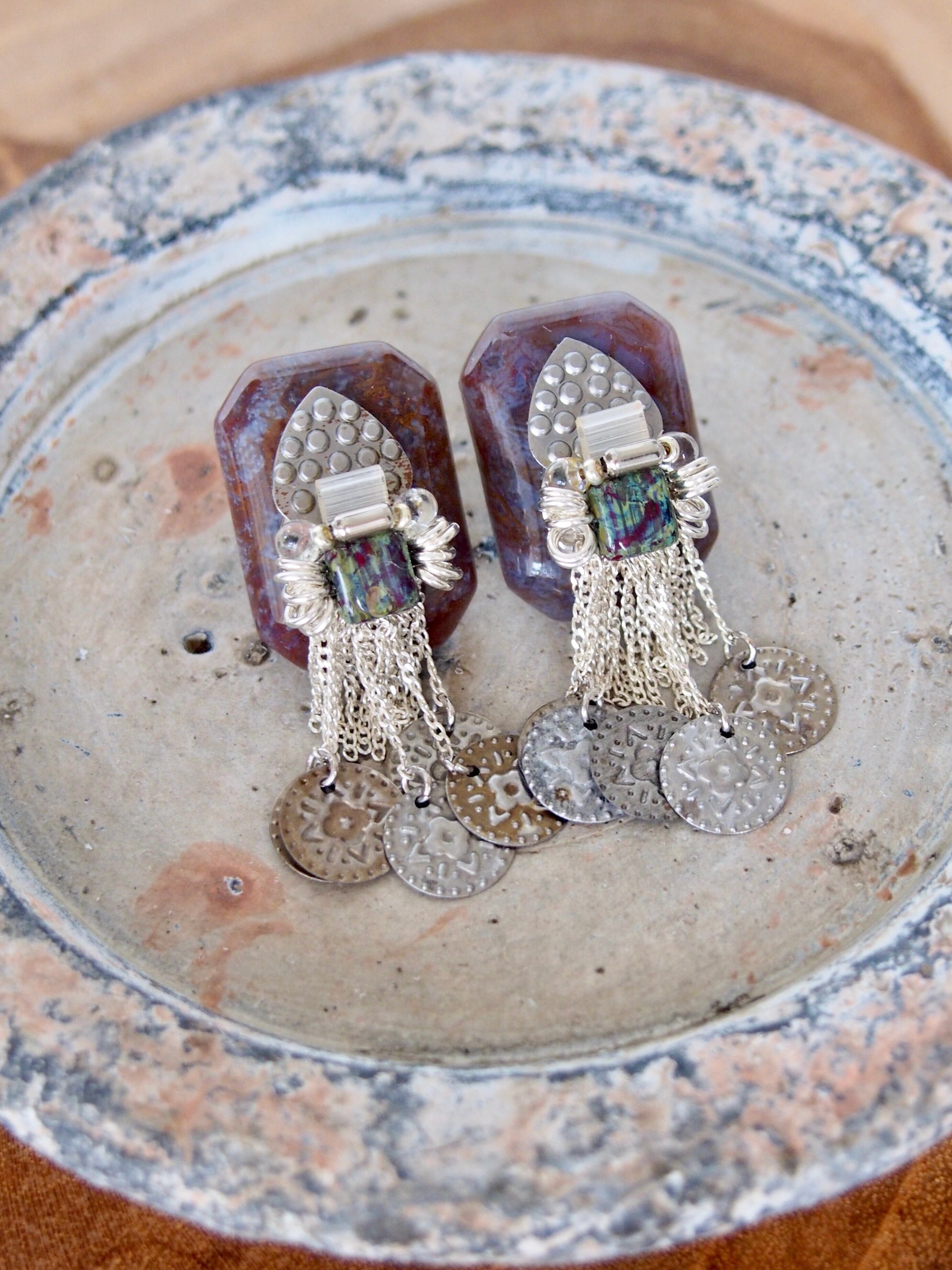 Maghreb 針式耳環＿紅