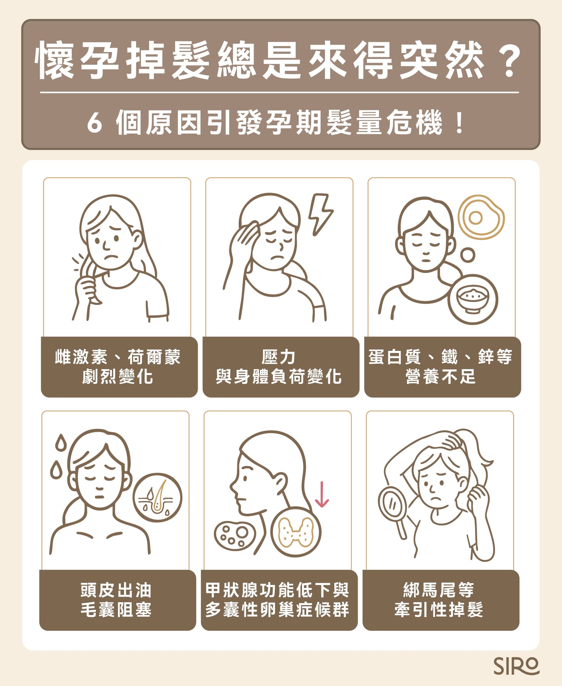 懷孕掉髮總是來得突然?6 個原因引發孕期髮量危機!