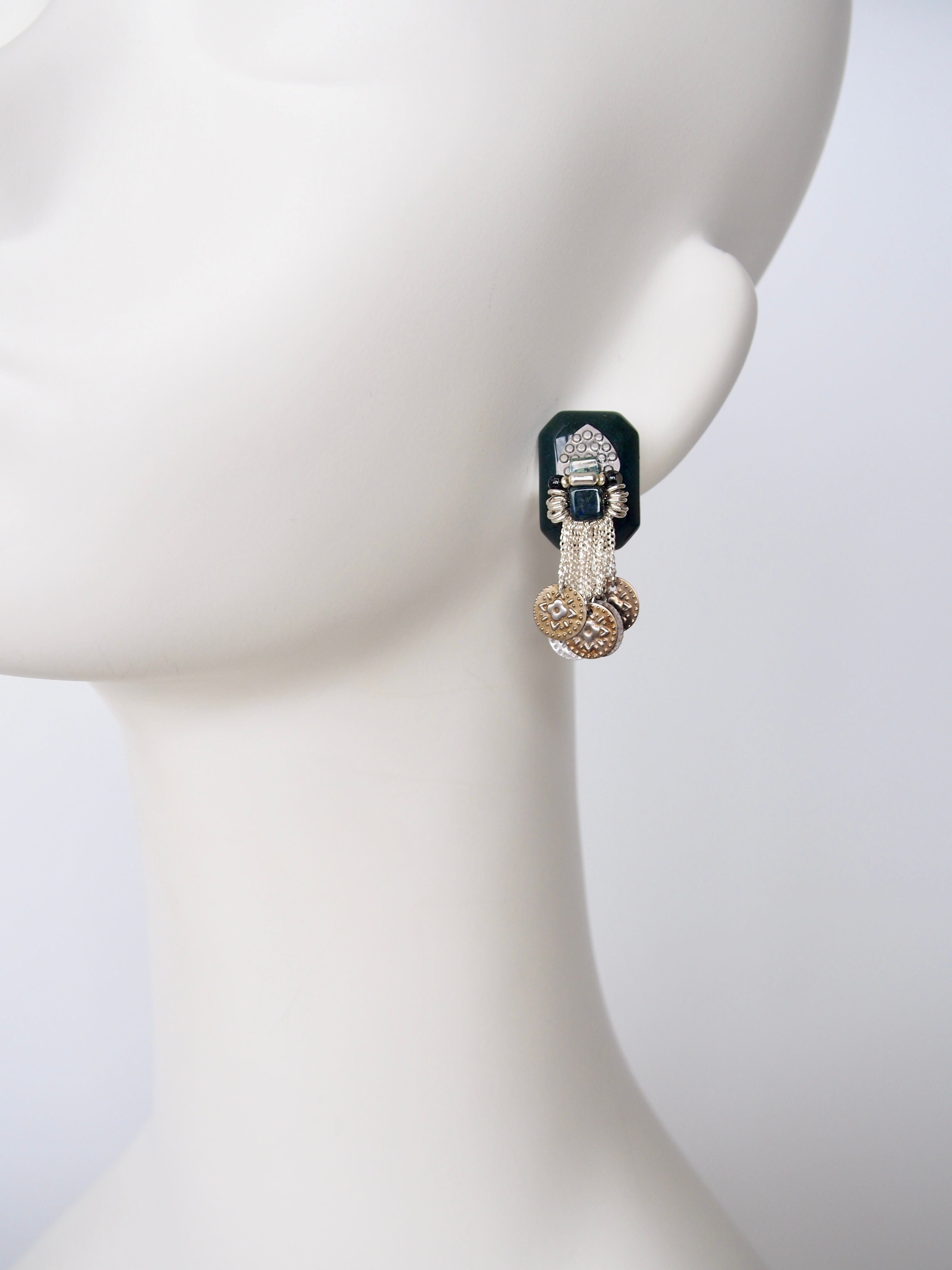 Maghreb 夾式耳環＿綠色