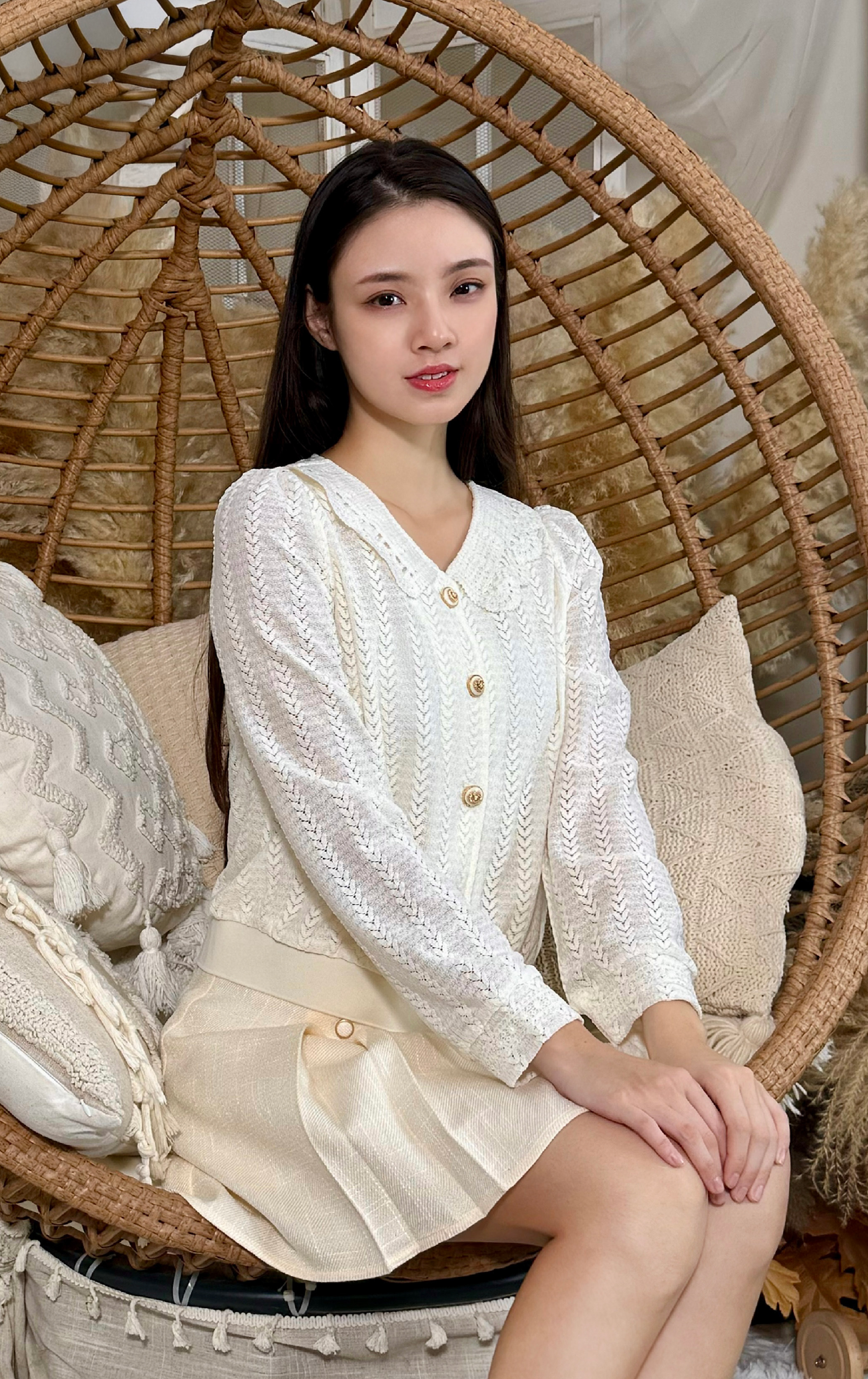 Open-chested Knitted Jacket CD0621