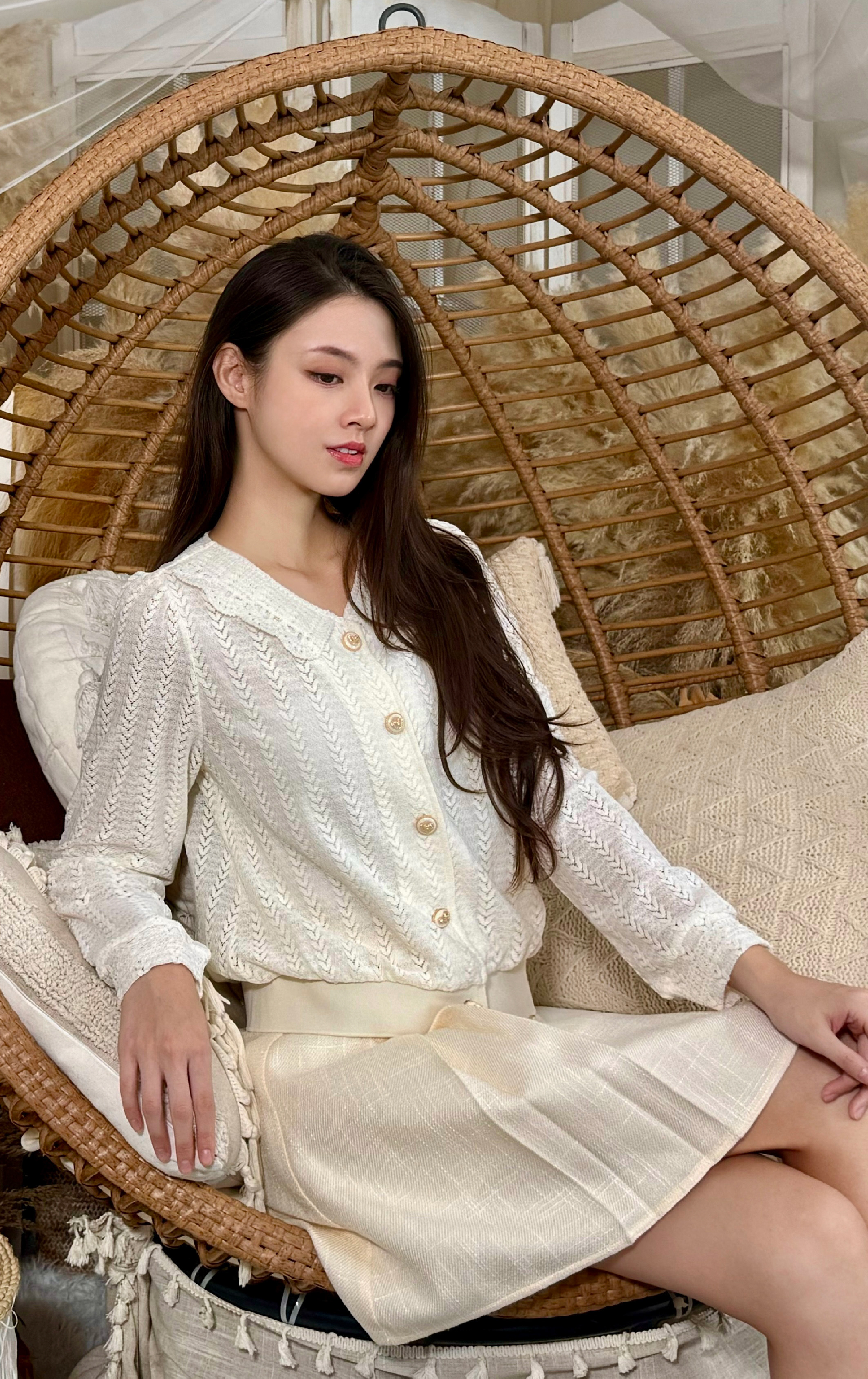 Open-chested Knitted Jacket CD0621