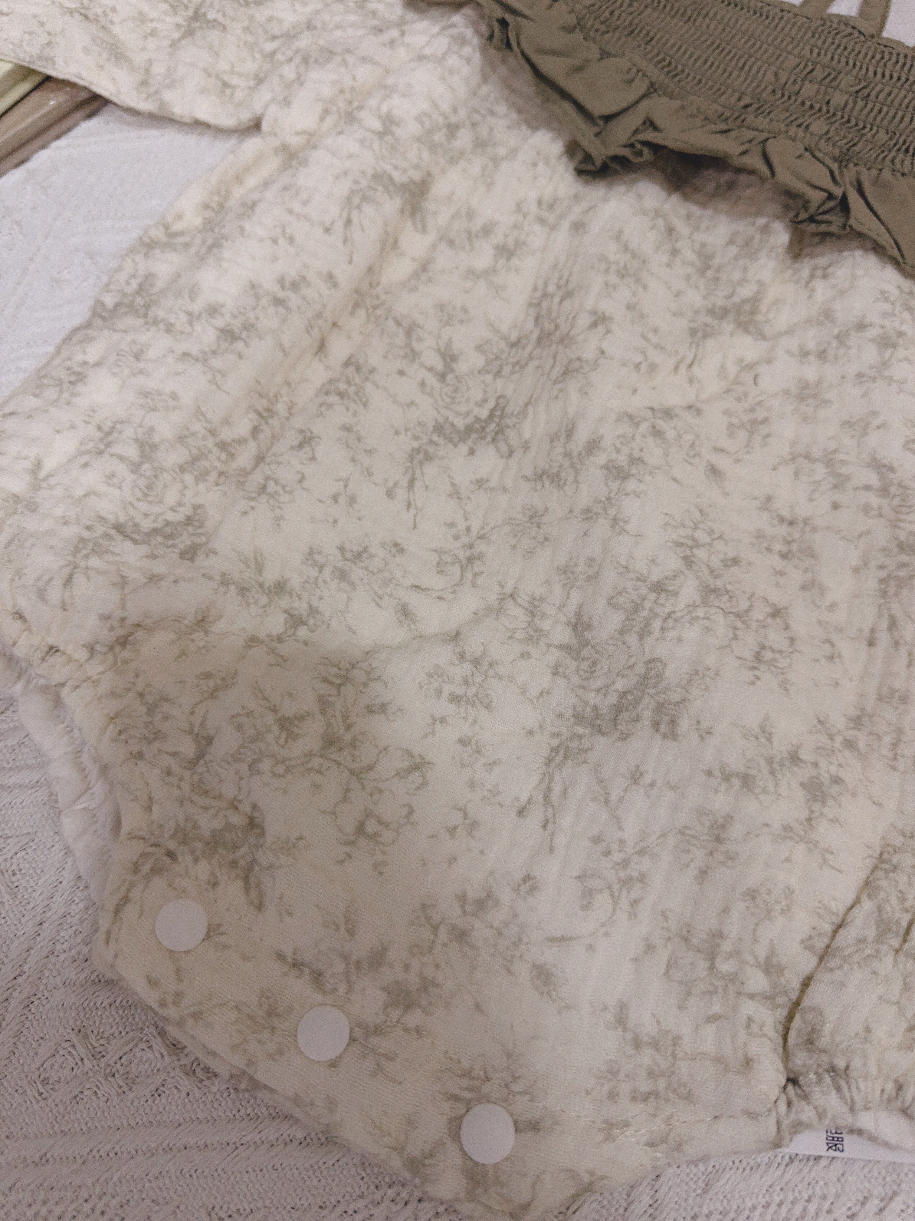 Z1078抹茶綠皺皺領包屁衣c122