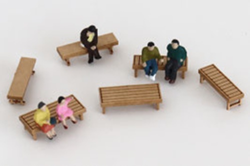 梅桜堂 AC-004-15U 1/150 長椅.未上色套件