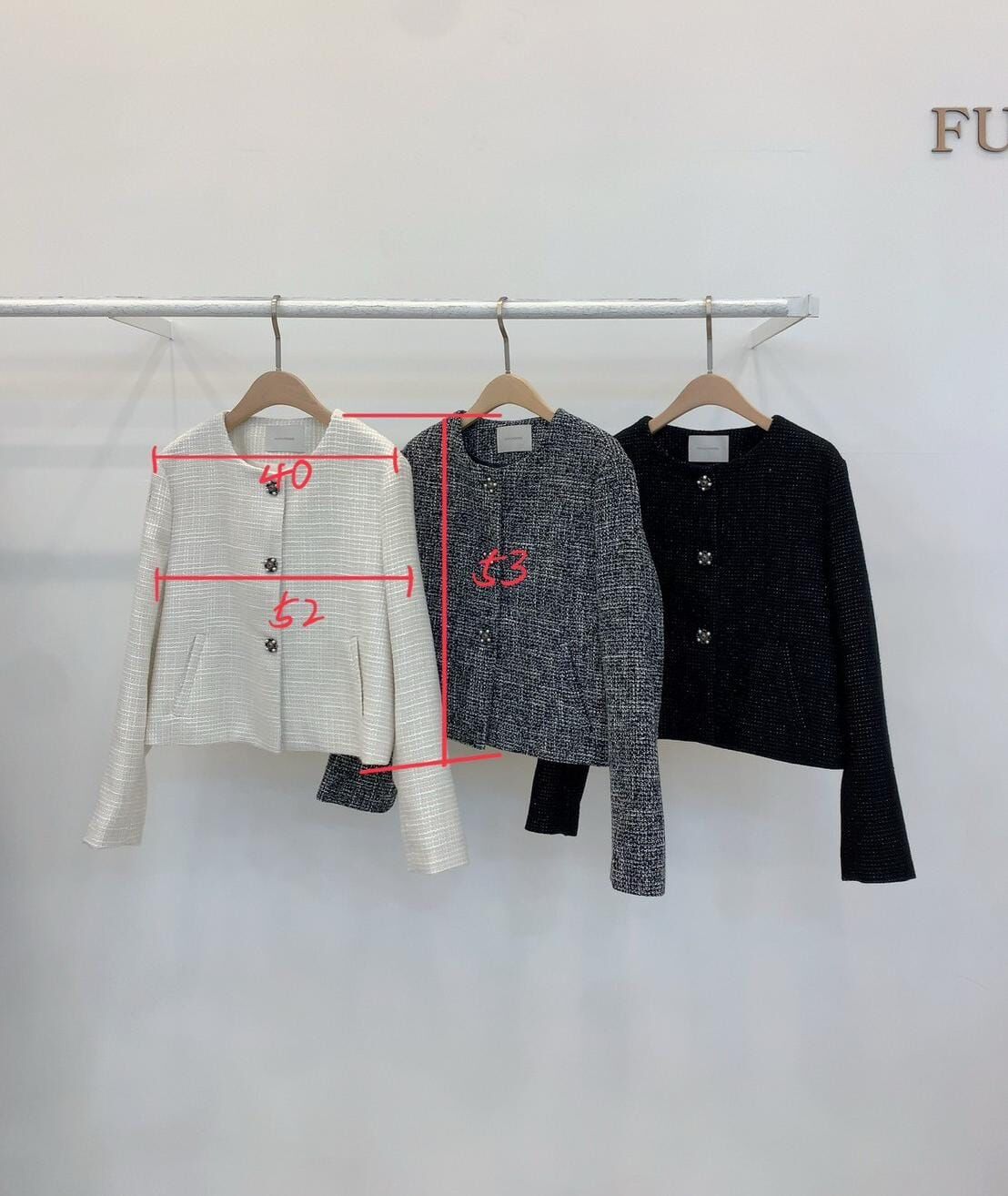 FP5135 小香混線織紋外套