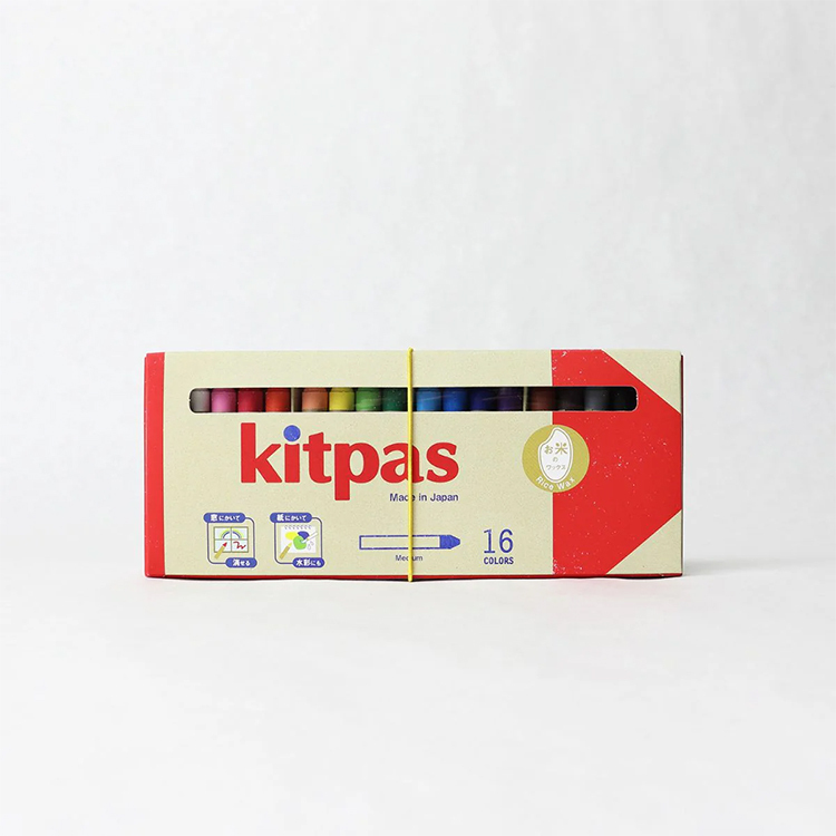 日本Kitpas 米糠蠟筆16色