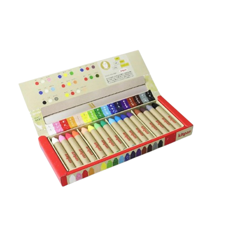 日本Kitpas 米糠蠟筆16色