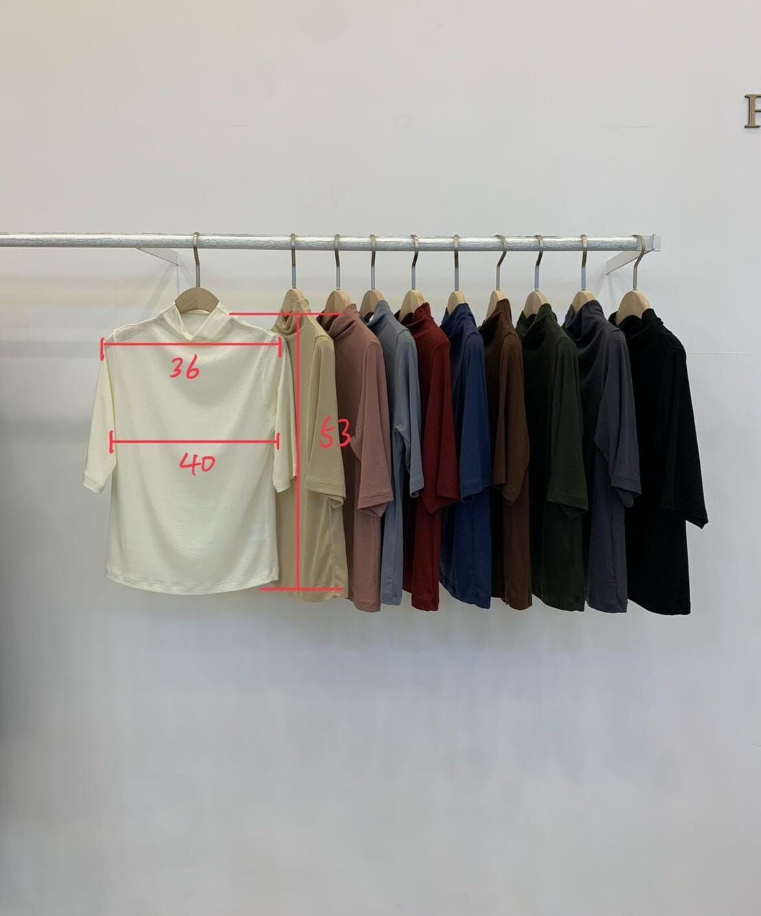 FP5140 天絲混羊毛立領中袖上衣