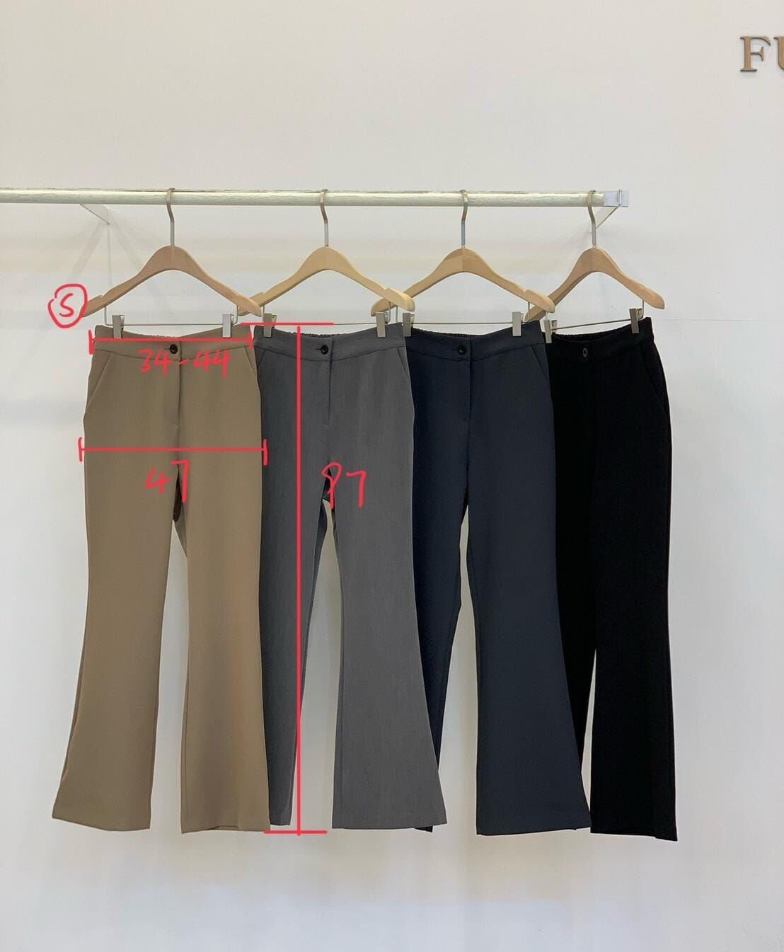 FP5141 後橡筋微喇叭西褲 (S/M/L)