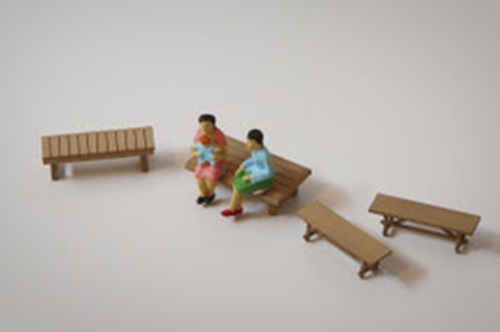 梅桜堂 AC-004-83U 1/83 長椅.未上色套件