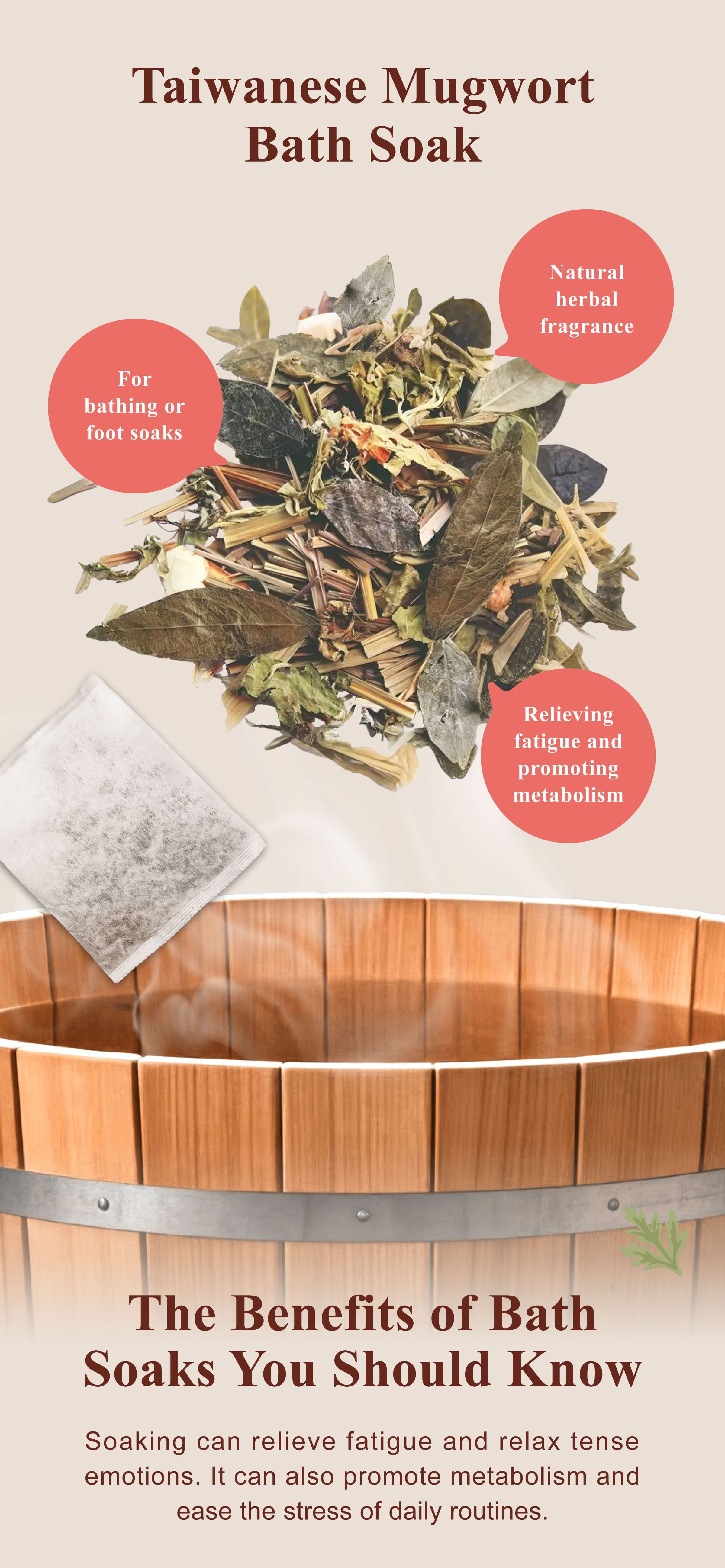 Dengyi Taiwanese Mugwort Bath Soak Features