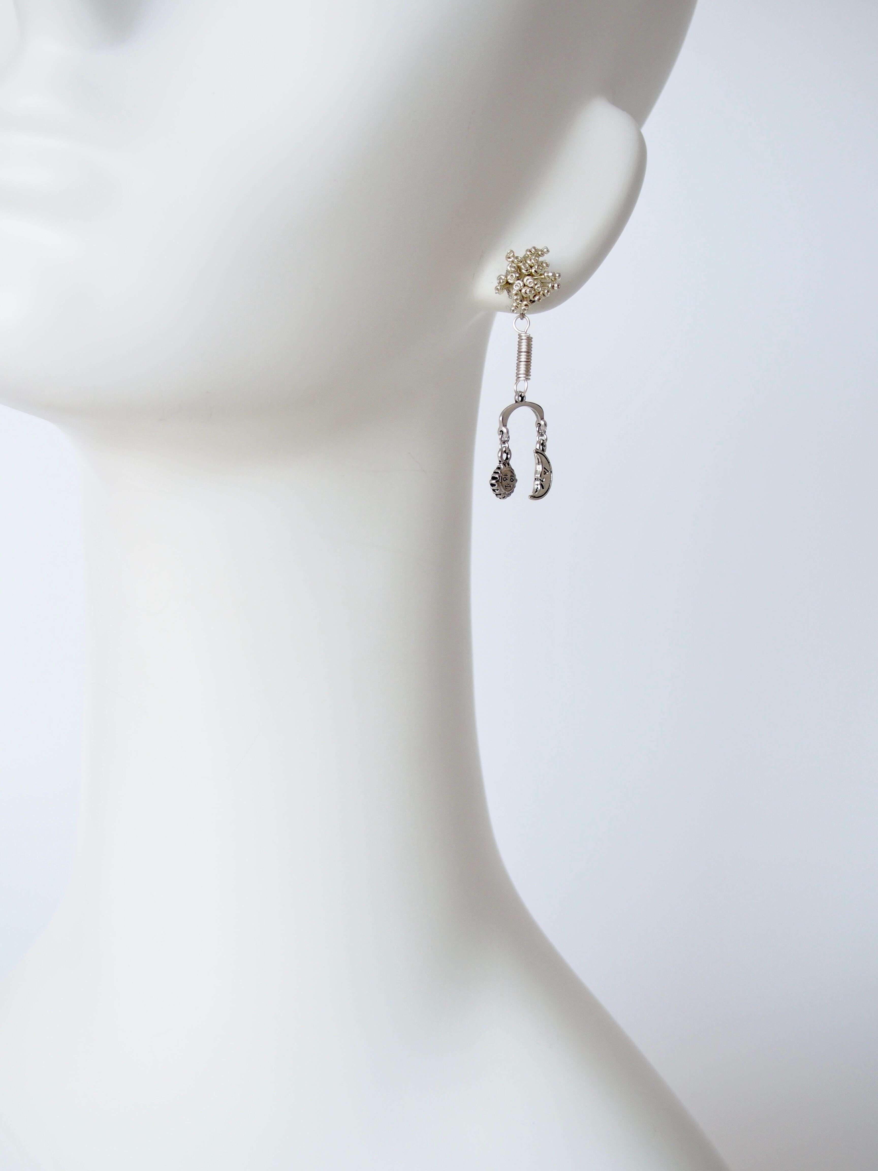 "candre surya" _moon & sun 耳環／耳夾