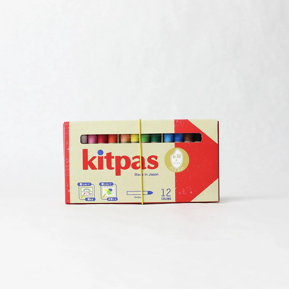 日本Kitpas 米糠蠟筆12色