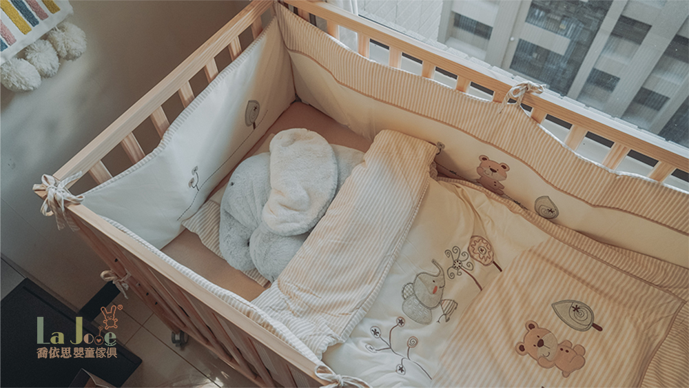 La Joie 喬依思,小熊遇見象有機棉寢具組的實拍圖