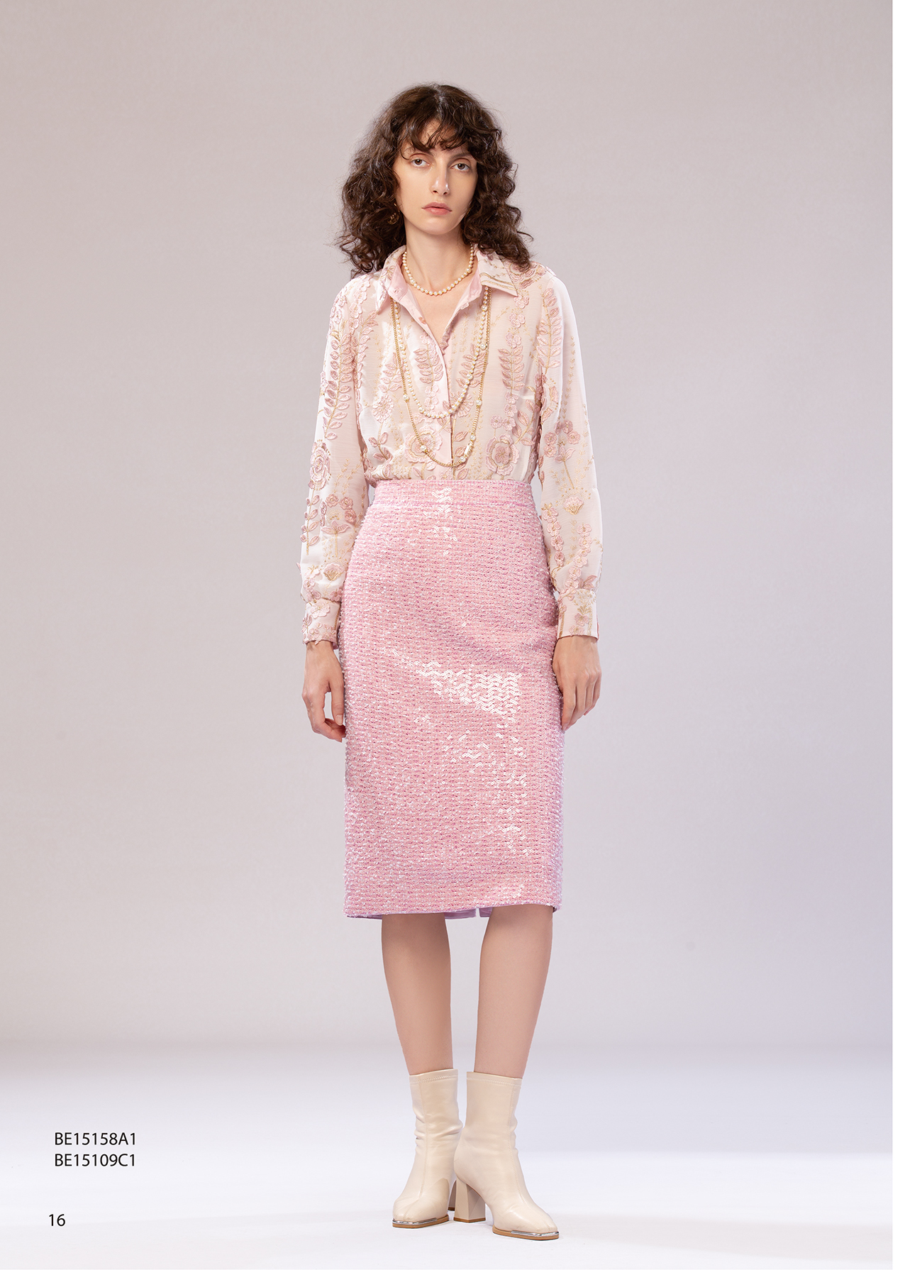 BE15158A1 貴族花園立體花卉刺繡襯衫