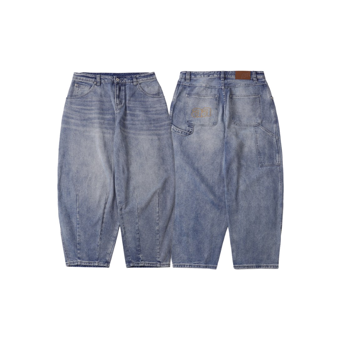 A.A Baggy Carpenter Pants 寬鬆刺繡畫家牛仔褲