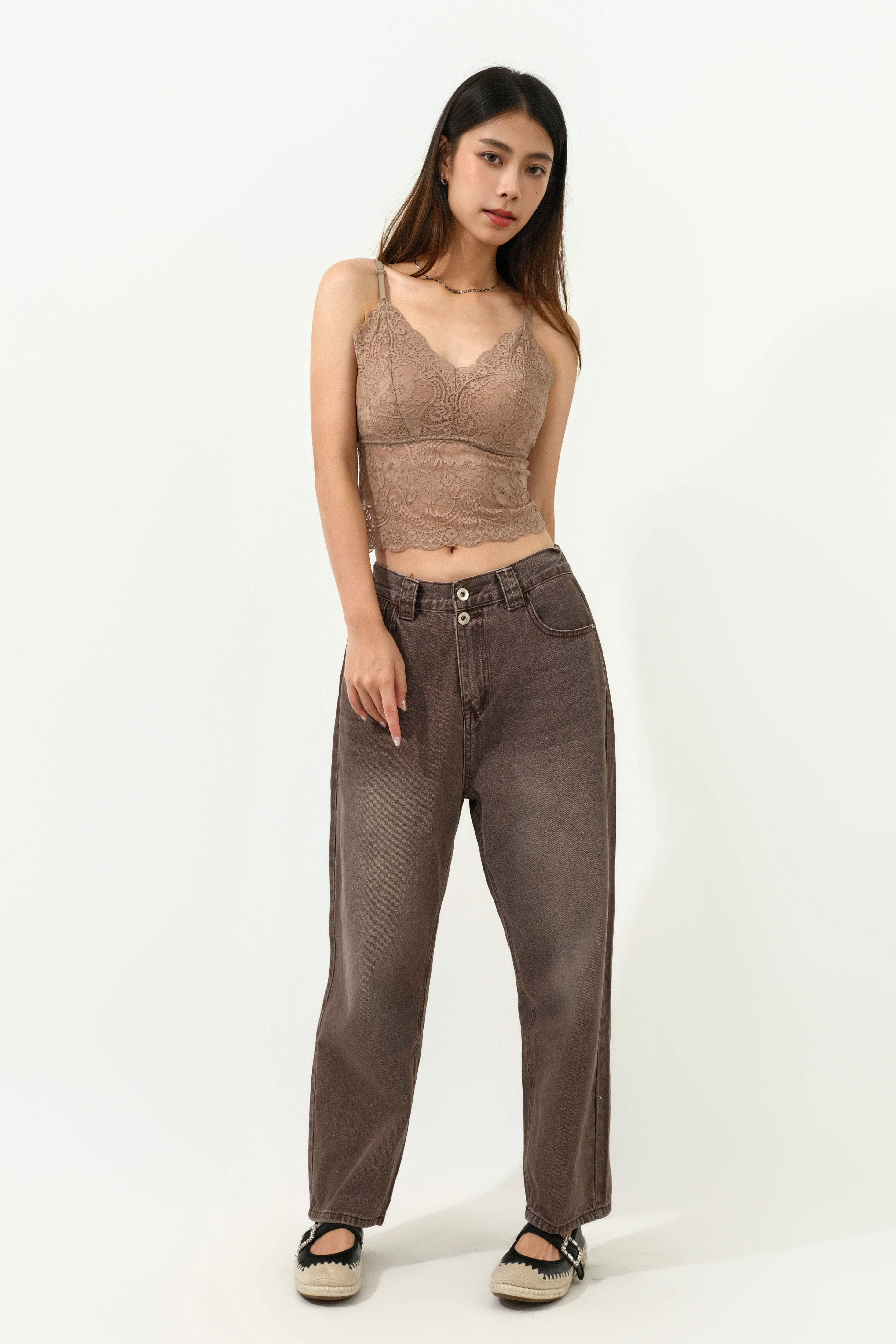 後背交叉帶蕾絲bra top (預購產品）