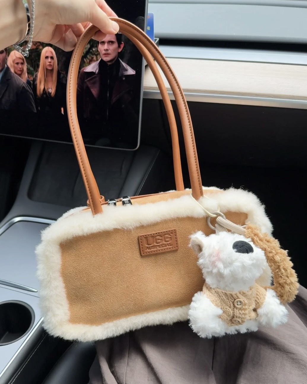 UGG AUSPECIAL 澳線限定 羊羔毛 保齡球包 肩背包 栗子棕 巧克力