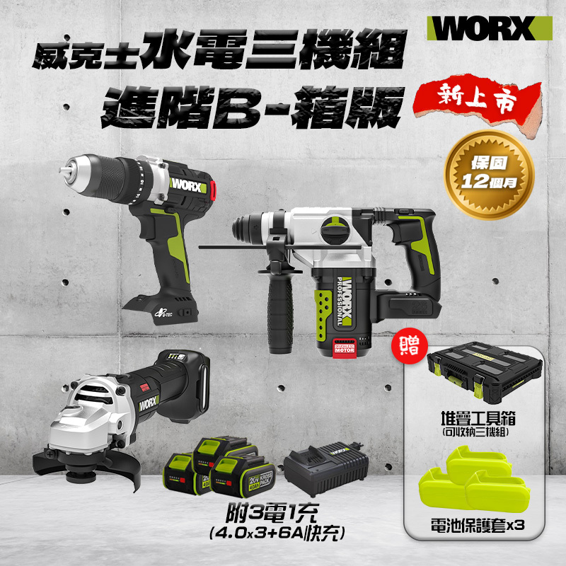 威克士｜水電三機組進階B-箱版（WU377+WU389+WU806）