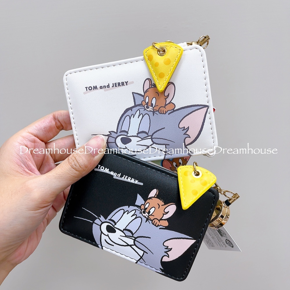 TOM&JERRY 湯姆貓與傑利鼠 湯姆貓 傑利鼠 皮革 伸縮票卡夾 伸縮票卡套 識別證 悠遊卡 卡夾 卡套