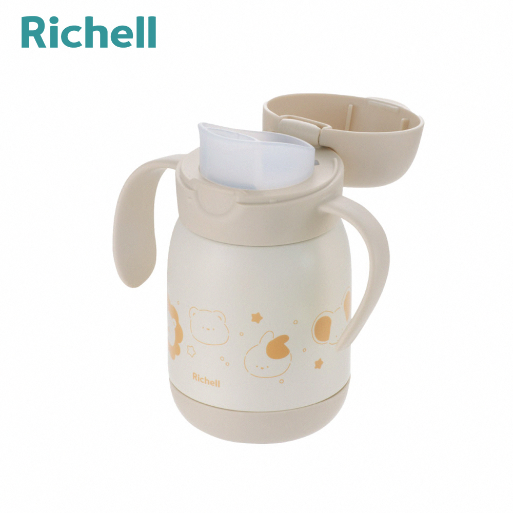 【Richell 利其爾】TLI 四代 入口式直飲不鏽鋼保溫杯 300ML - 獅在可愛 (8個月以上適用)