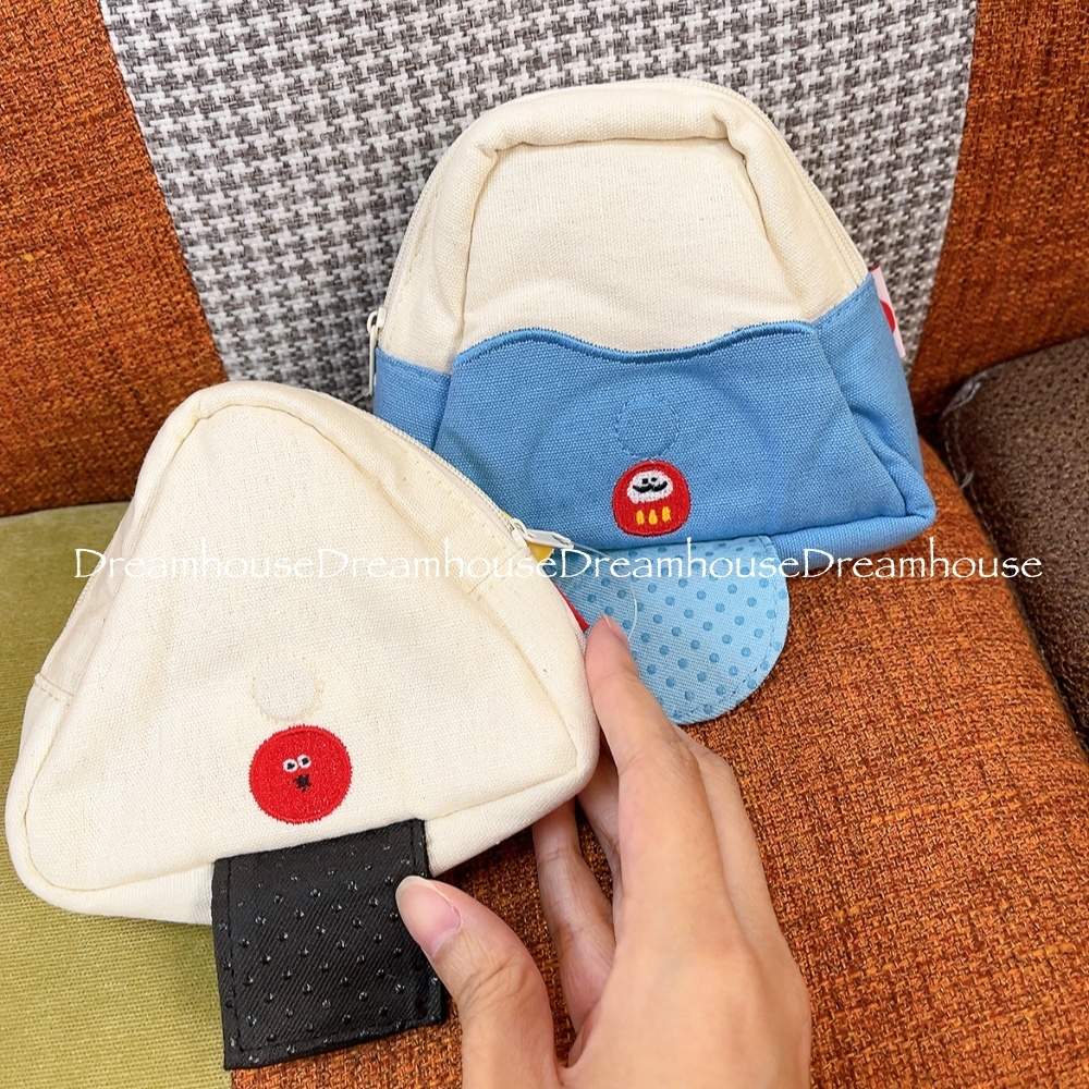 DECOLE 富士山 御飯糰 達摩 梅子 三角飯糰 帆布 收納包 小物包 萬用包 耳機包 化妝包 零錢包