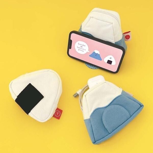 DECOLE 富士山 御飯糰 達摩 梅子 三角飯糰 帆布 收納包 小物包 萬用包 耳機包 化妝包 零錢包