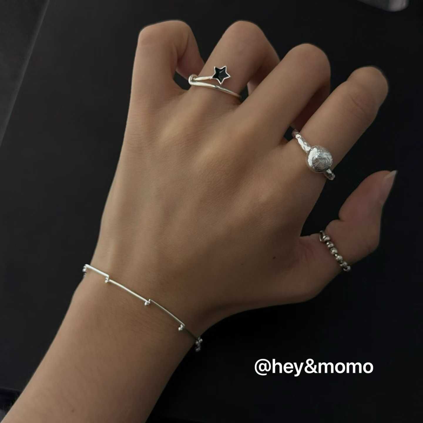 HM5109 ⚪925銀 圓珠蛇骨個性手鏈