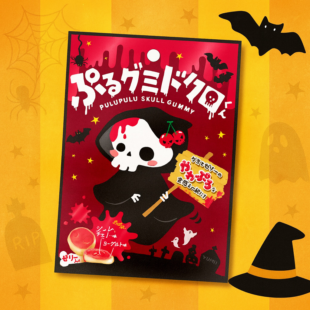 日本 Cleat 萬聖節骷髏頭櫻桃軟糖 40g