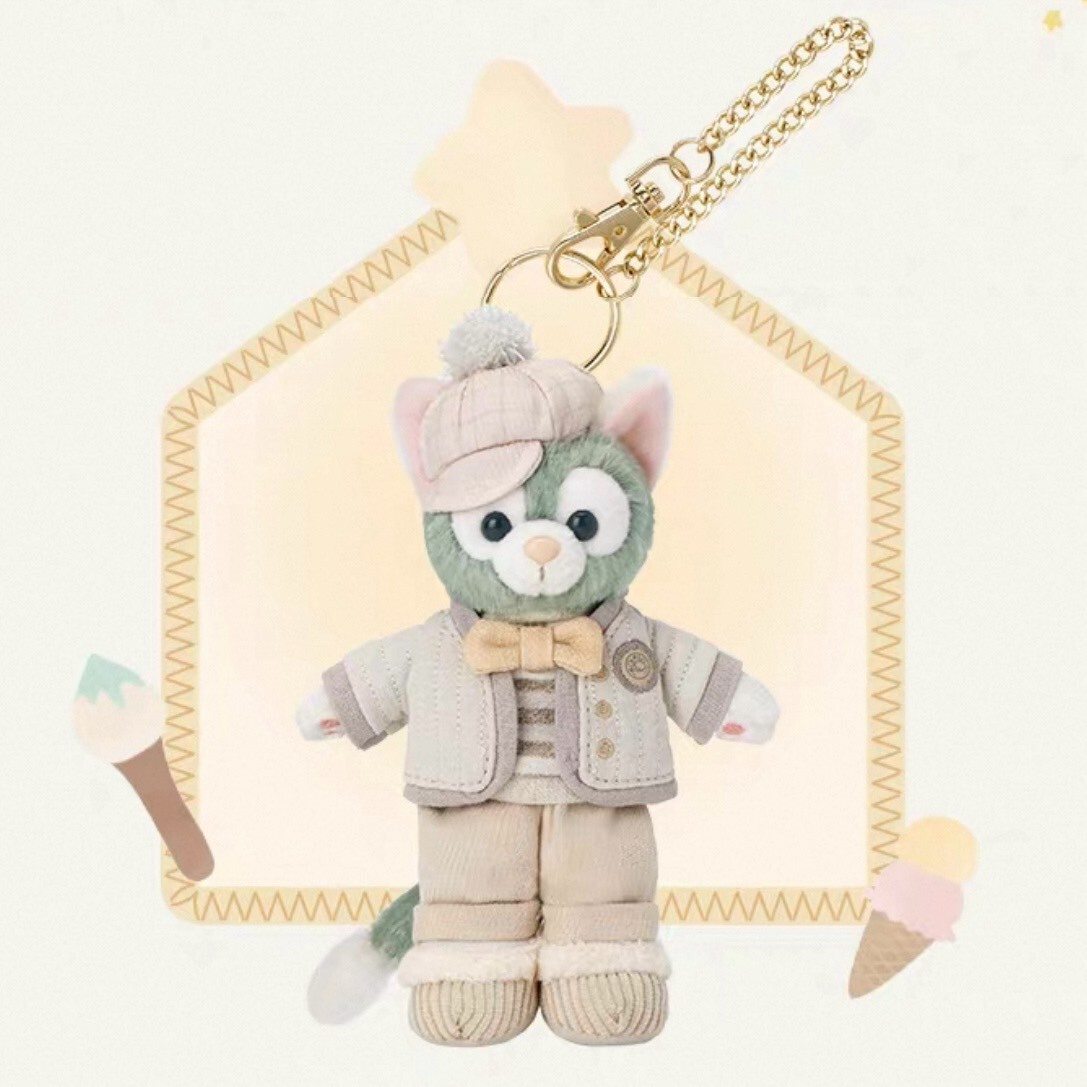 達菲 Duffy 與好友們 小小伙伴系列 傑拉托尼 畫家貓 Gelatoni 鑰匙圈 吊飾 -上海迪士尼樂園