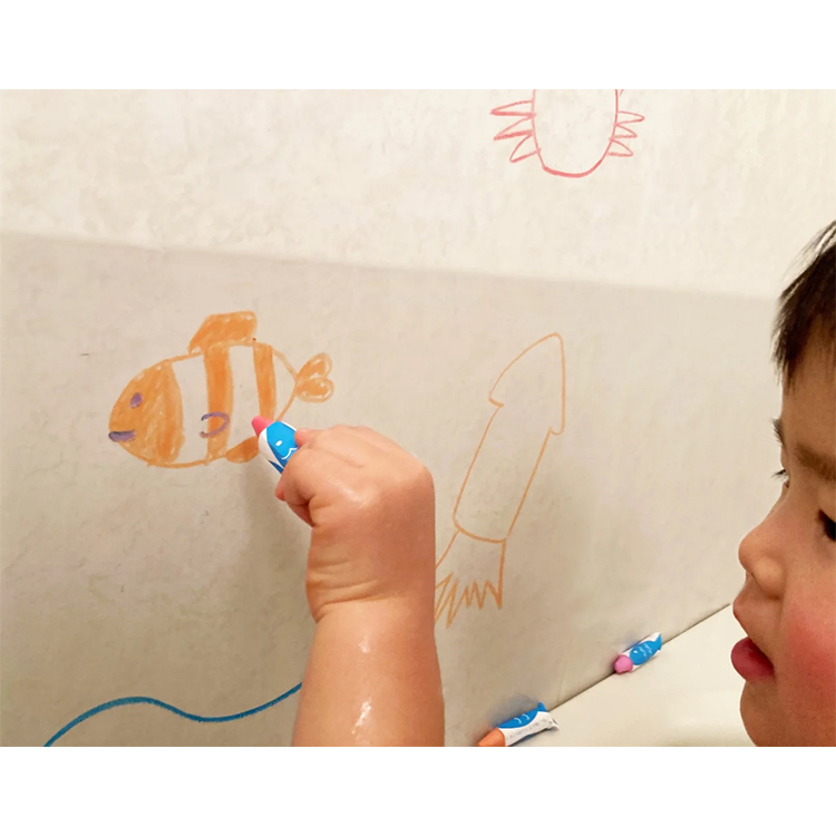 日本Kitpas 沐浴蠟筆3色-Fish