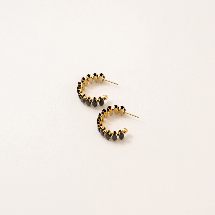 miramira微光｜璀璨暗夜星芒耳環D5252-金40383