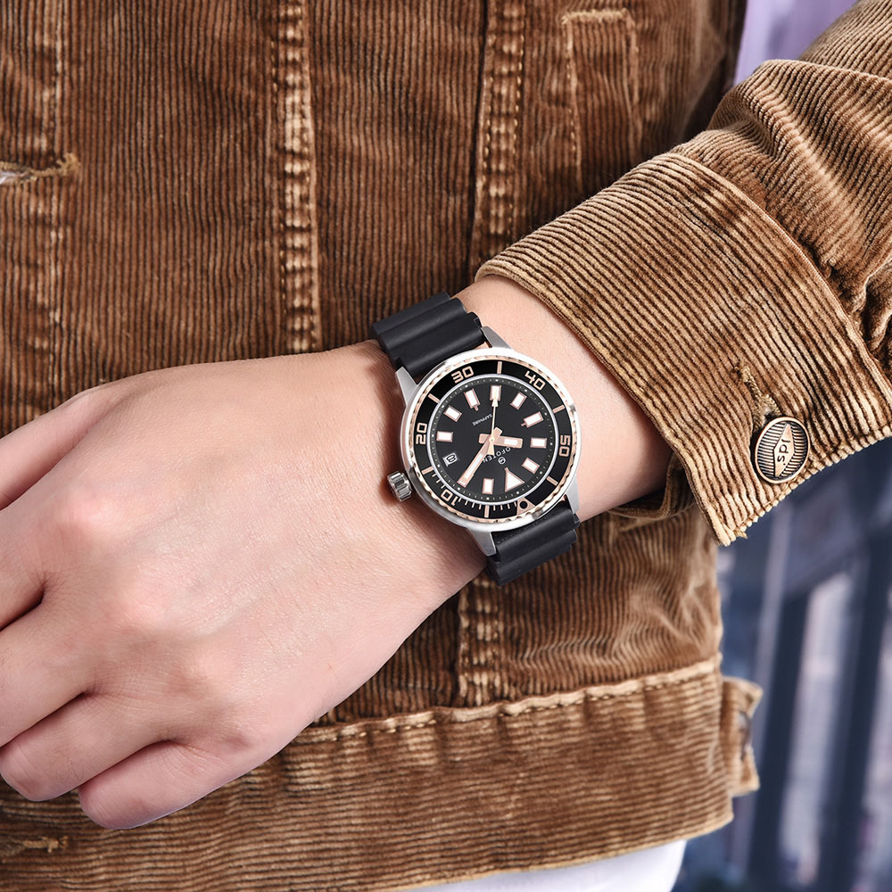 【Lofoten 羅斐頓】 F-6528MT 經典 簡約 夜光 日期顯示 矽膠 手錶