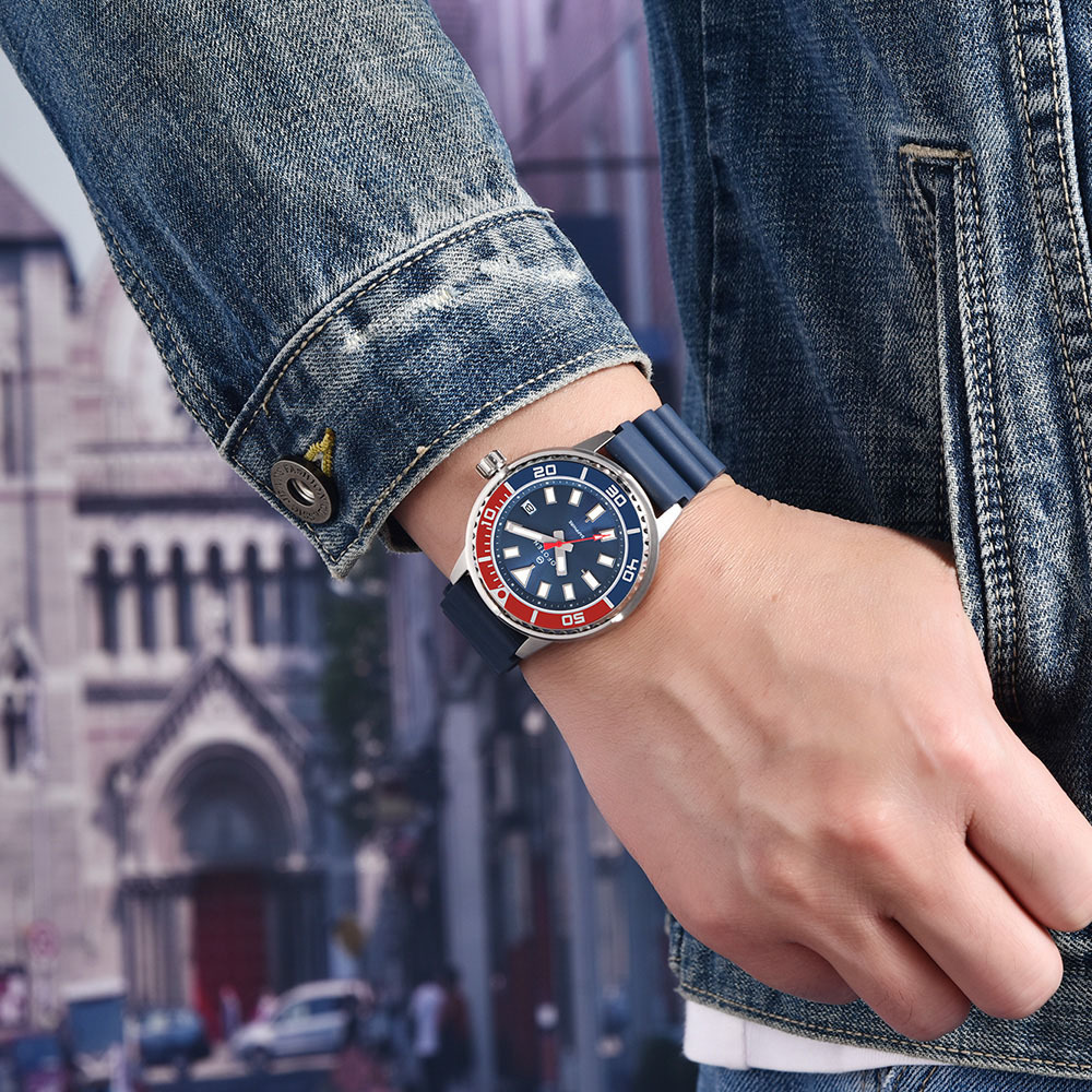 【Lofoten 羅斐頓】 F-6528MT 經典 簡約 夜光 日期顯示 矽膠 手錶