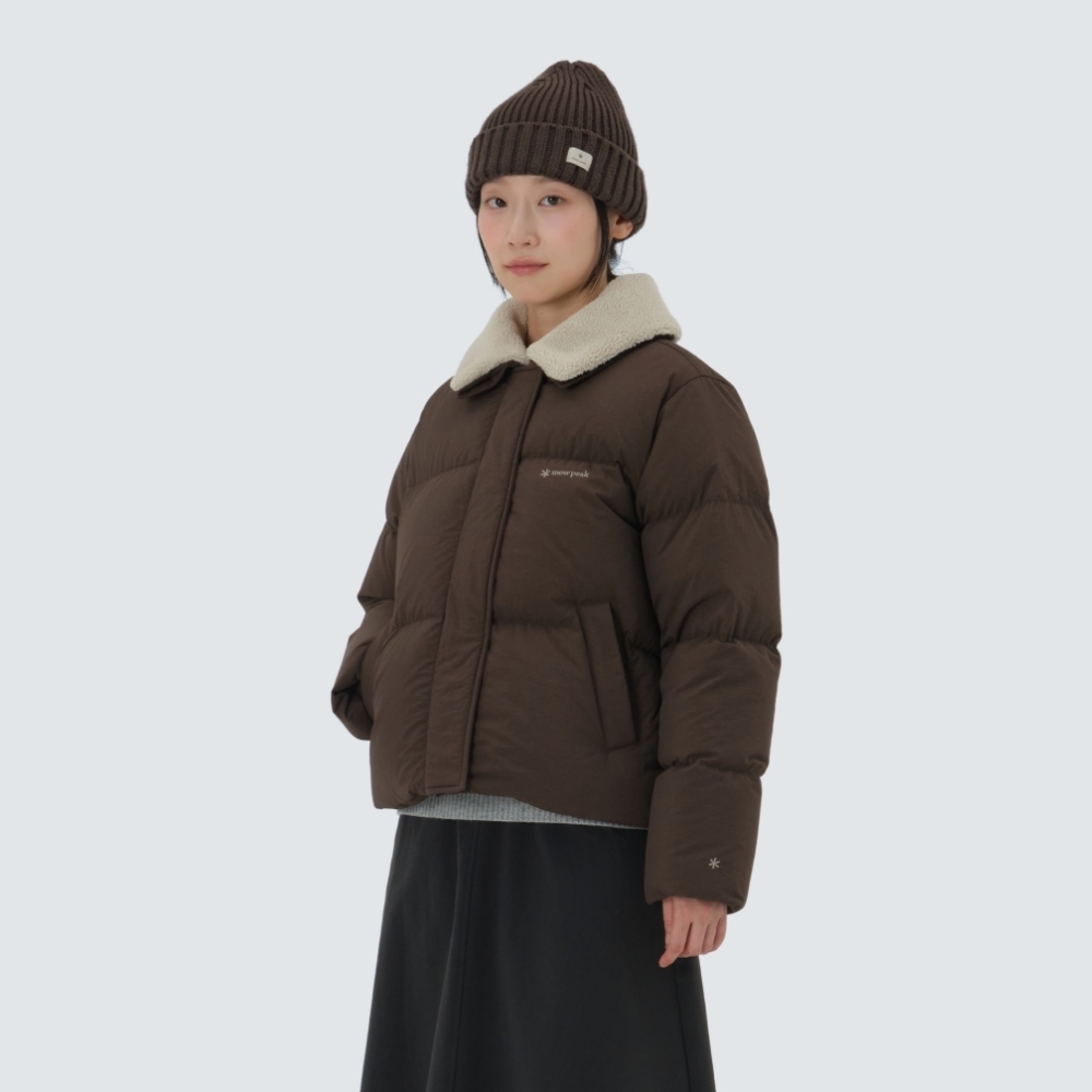 【現貨】snow peak Women Collar Boucle Neck Heavy Down Jacket 女款 羊毛領 羽絨外套 領子可拆 S25WWGDJ57