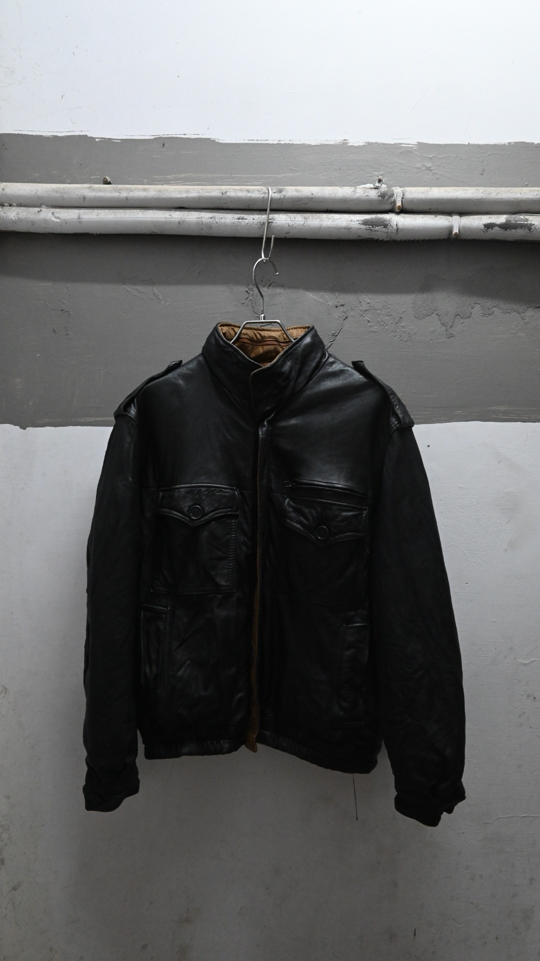 80’s Leather Jacket“Reversible”(MADE IN ITALY)