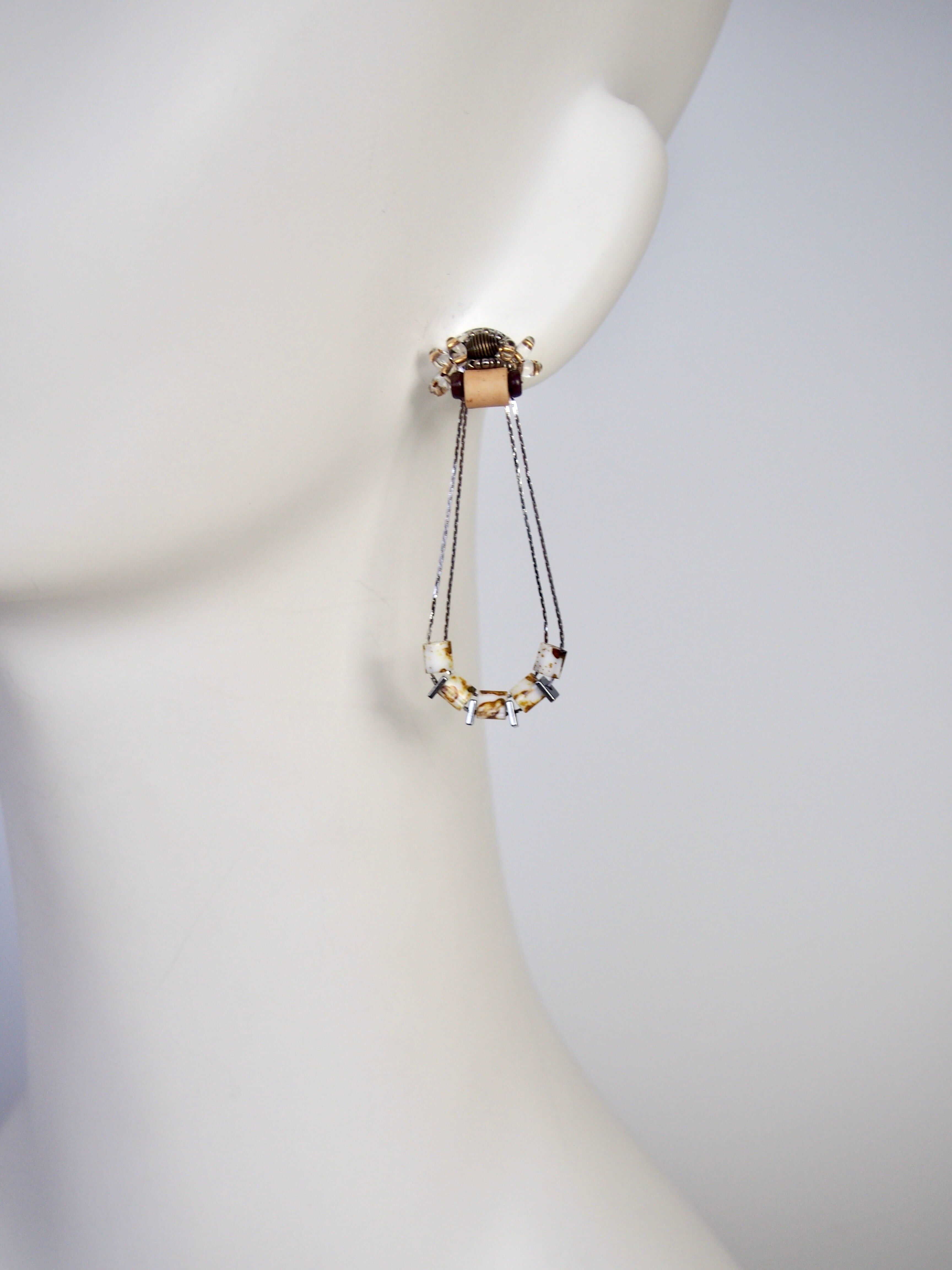 glass chain 針式耳環