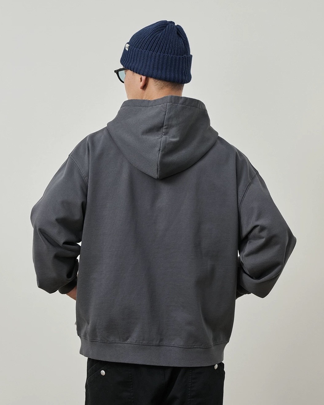 #預購 BROSHOOD 25AW 復古水洗做舊 繡花章連帽拉鍊外套 兩色