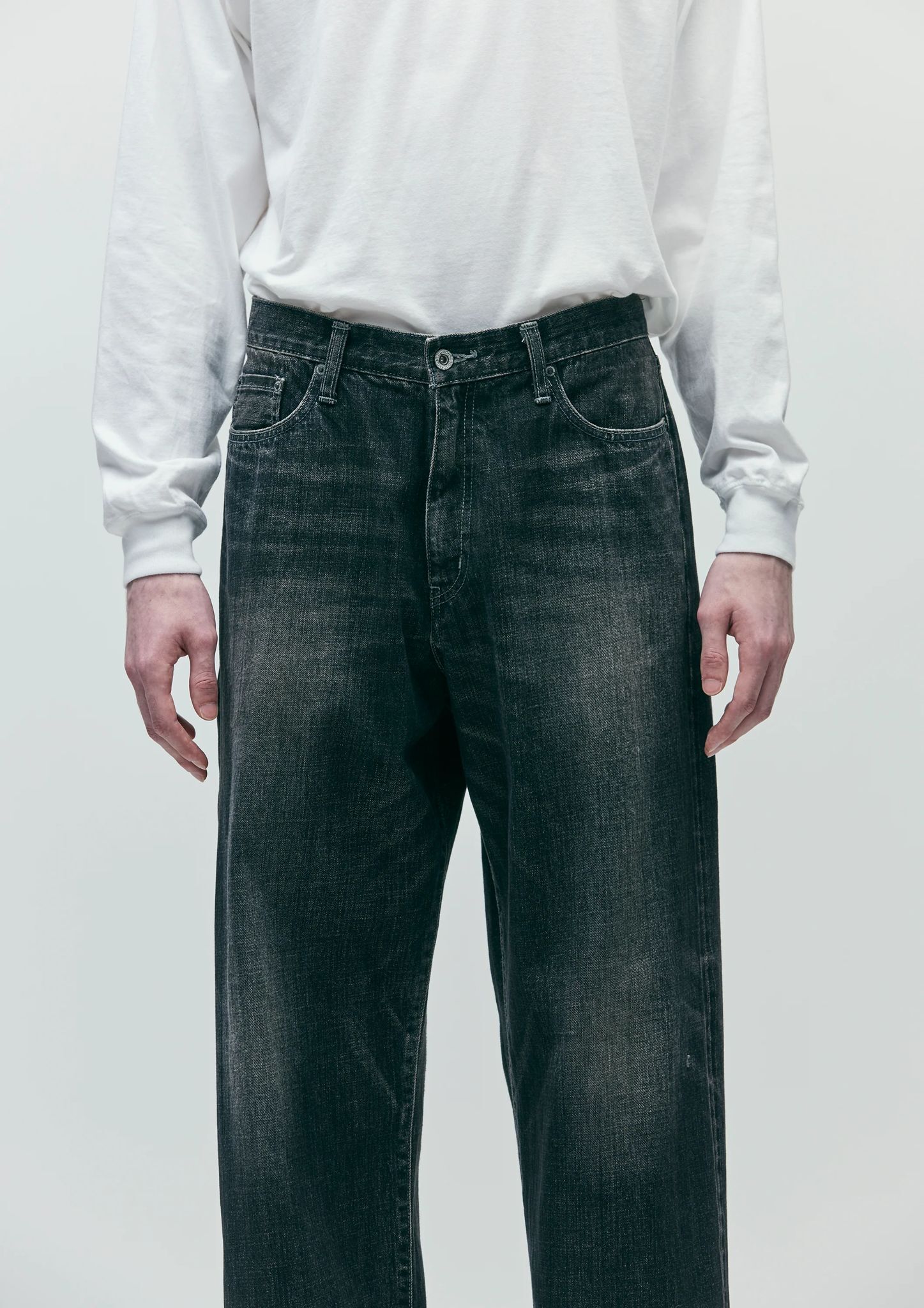 NEIGHBORHOOD WASHED DENIM DP WIDE PANTS