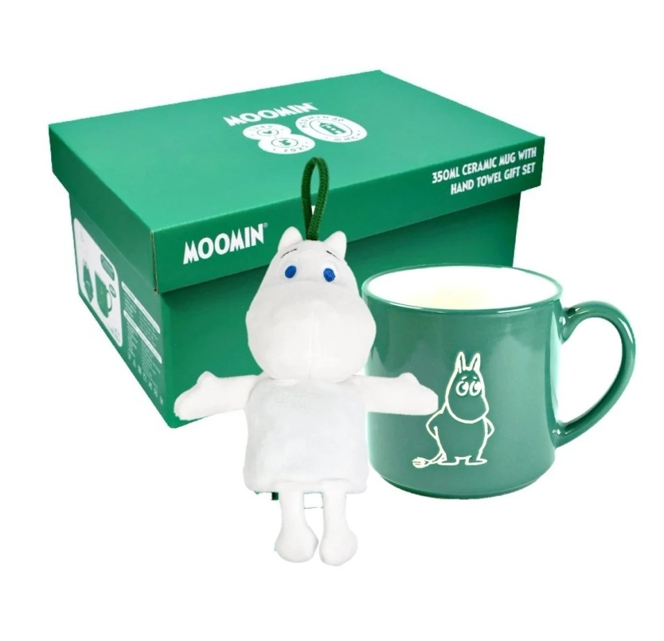 Moomin 姆明一族 80周年陶瓷杯連公仔毛巾禮盒裝