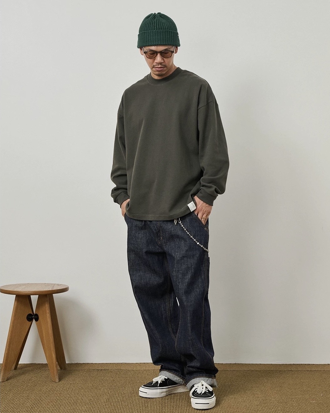 #預購 BROSHOOD 25AW 混紡磨毛 微高領基礎印花長袖 三色